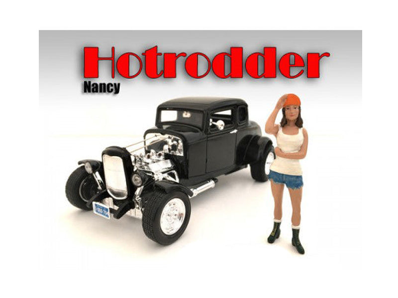 1:24 Scale Hotrodders Nancy Figure - Highly Detailed Model Car Accessory by American Diorama - Perfect for Diecast Collectors & Diorama Scenes