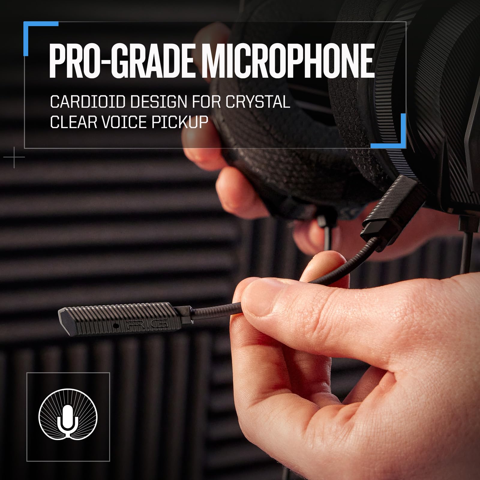 Plantronics RIG 400HX Stereo Gaming Headset - Lightweight Over-Ear Headphones with Mic for PC, PS4, Xbox & Mobile Gaming - Perfect for Esports & Long Gaming Sessions