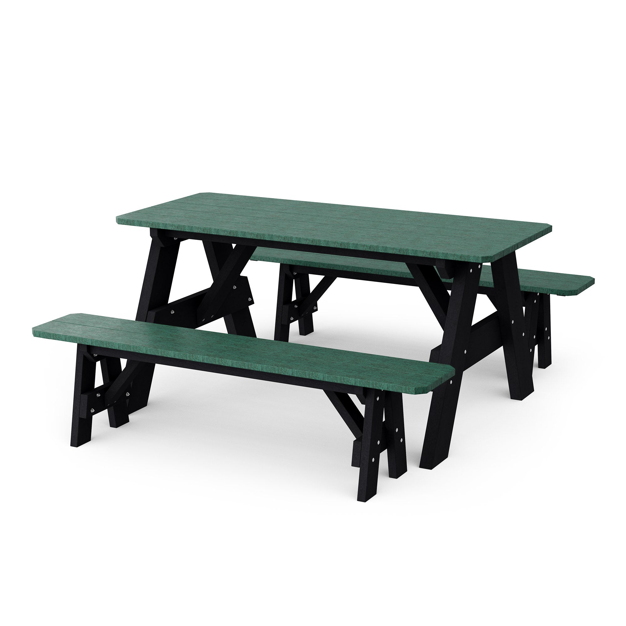 Heritage 72-Inch Outdoor Picnic Table with Detachable Benches - Perfect for Backyard BBQs, Camping & Family Gatherings