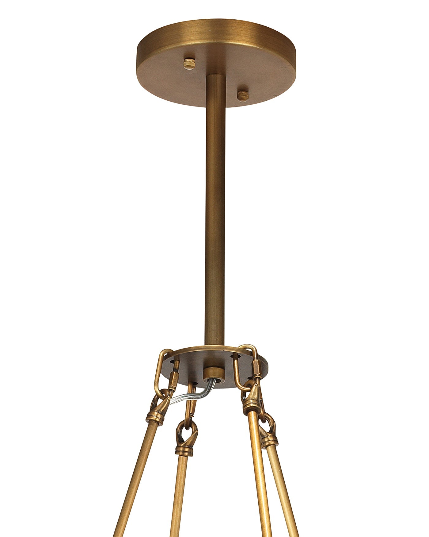 Manchester 8-Light Chandelier in Brass - Elegant Ceiling Lighting Fixture for Dining Room, Living Room & Bedroom
