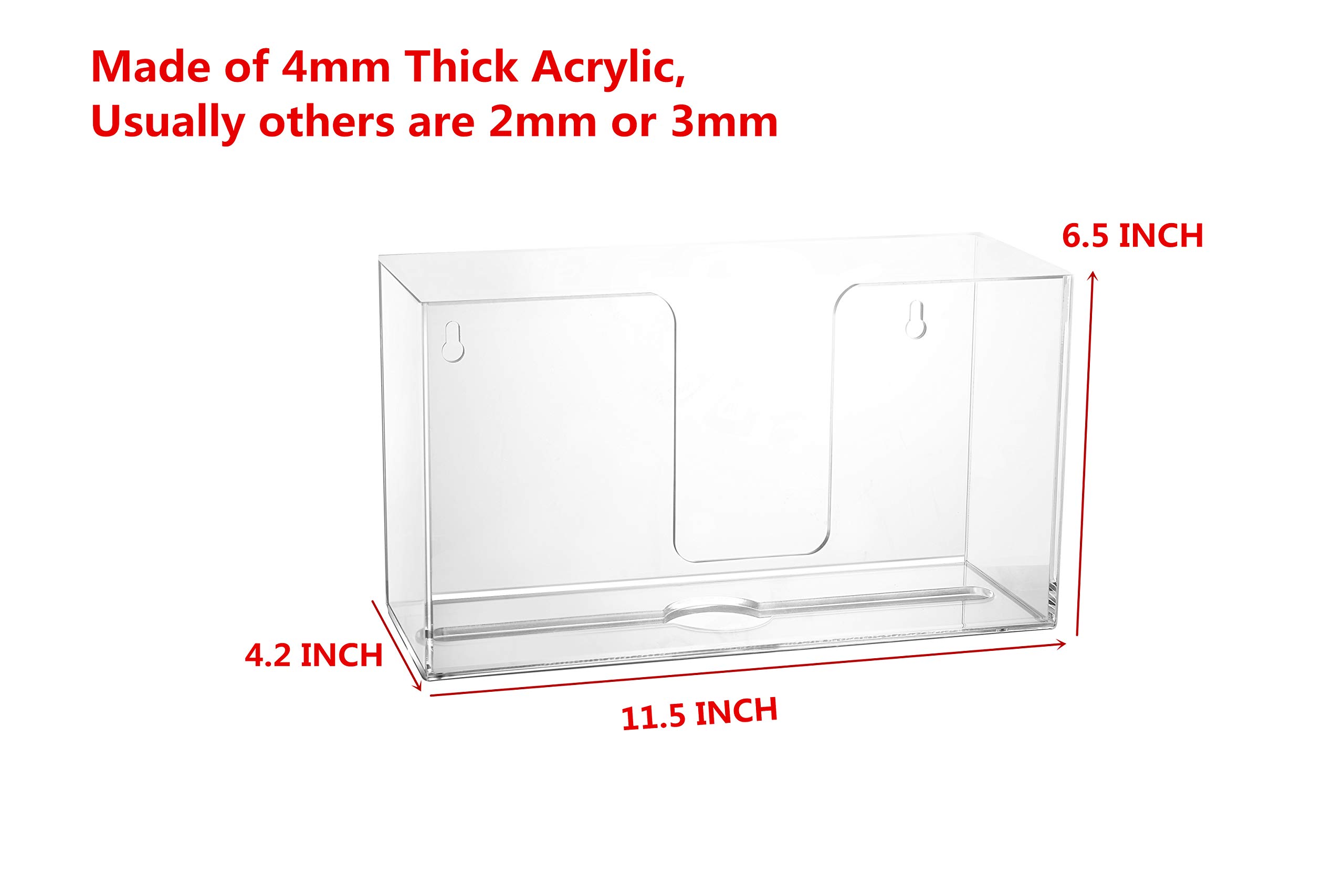 Wall Mount Acrylic Paper Towel Dispenser for Bathroom, Office & Kitchen - Multi-Fold, C-Fold, Z-Fold & Tri-Fold Hand Towel Holder - Clear & Durable - Perfect for Home, Restaurant & Commercial Use
