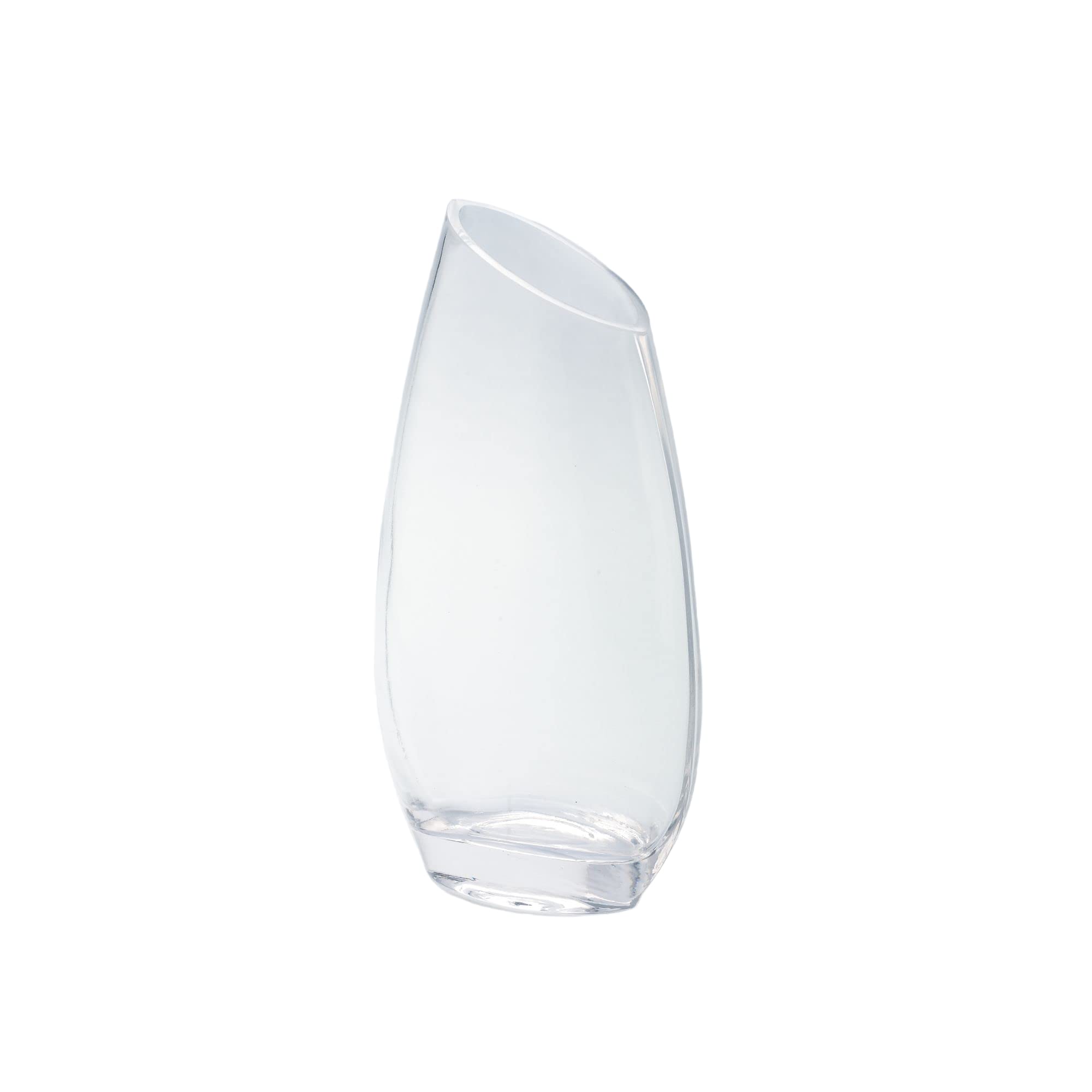 Handblown Clear Solid Angel Rim Vase 10