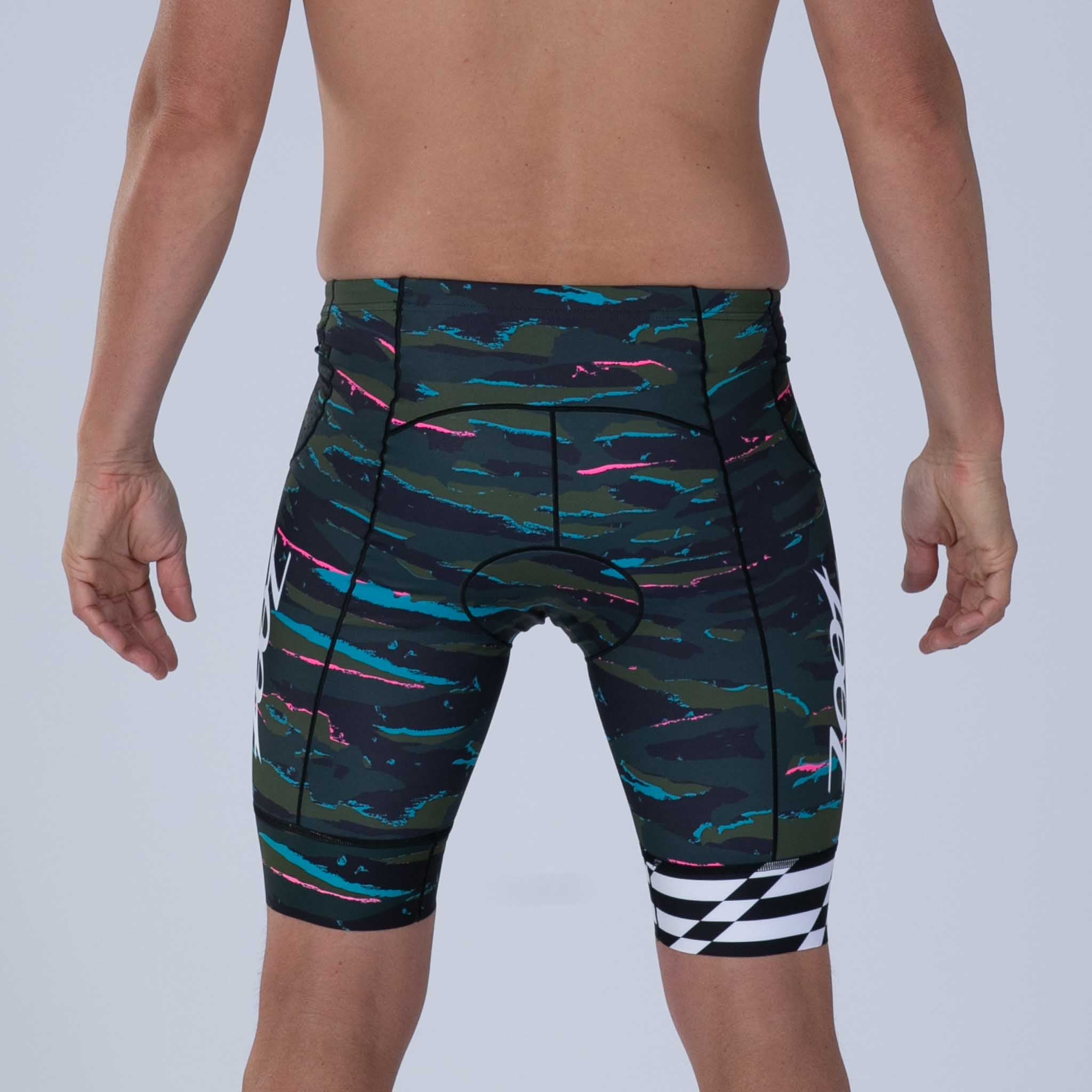 Men's Limited Edition Tri 9 Shorts - California Camo Print - Comfortable Athletic Shorts for Running, Gym Workouts & Casual Wear