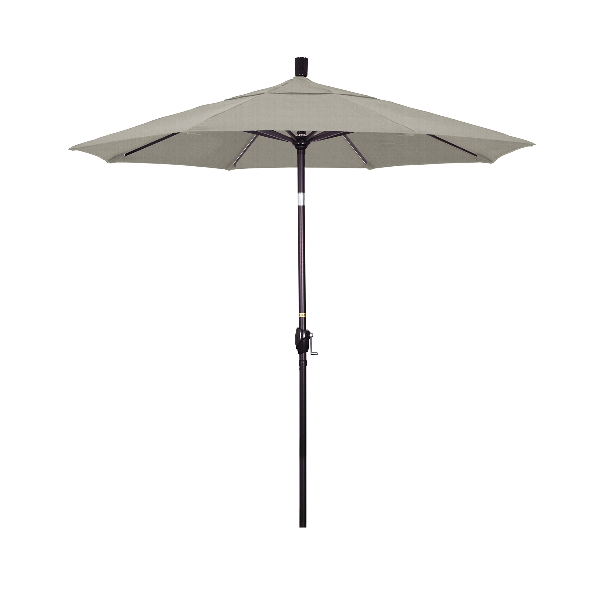 California Round Aluminum Patio Umbrella - 9ft Outdoor Market Umbrella for Garden, Poolside, Restaurant & Backyard - UV Protection & Wind Resistant