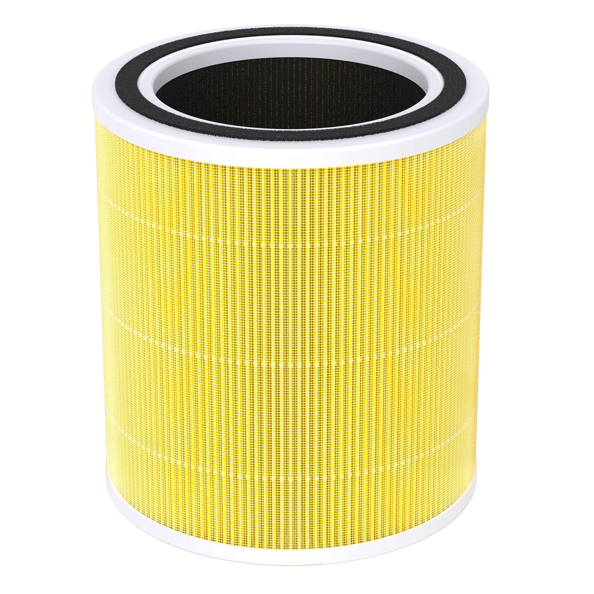 Purivortex AC400 HEPA Air Purifier Replacement Filter for Pet Hair & Dander - 3-in-1 Activated Carbon & Pre-Filter (Yellow) - Ideal for Homes with Dogs, Cats & Allergies