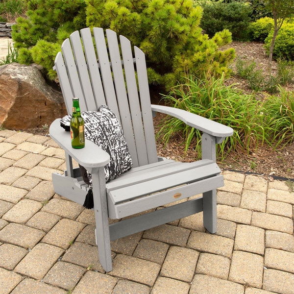 King Hamilton Folding & Reclining Adirondack Outdoor Chair - Patio, Lawn, Garden & Poolside Relaxation - Weather-Resistant Comfort for Backyard, Deck & Camping