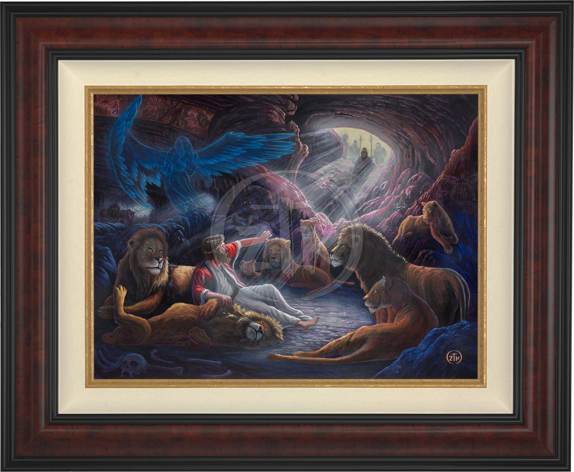 Daniel in the Lion's Den Limited Edition Canvas Wall Art - Biblical Story Painting for Home Decor, Church, Office & Gift