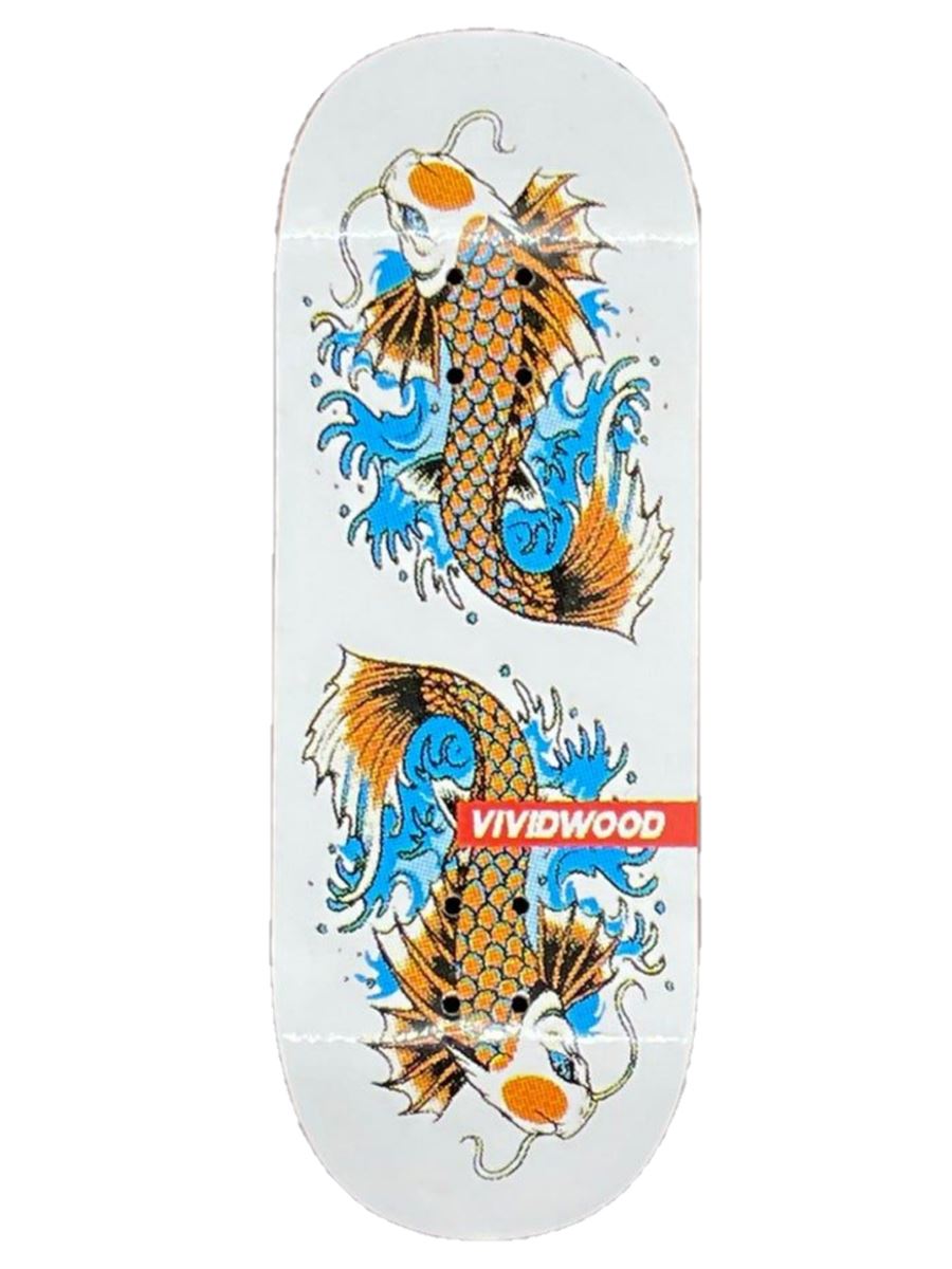 VividWood Fingerboard Deck - Premium Mini Skateboard for Finger Tricks - Perfect for Skaters, Collectors & Office Desk Fun