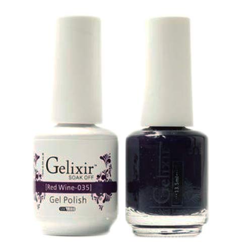 Gelixir Pure Gel Nail Polish 035 Red Wine for Salon & Home Manicure