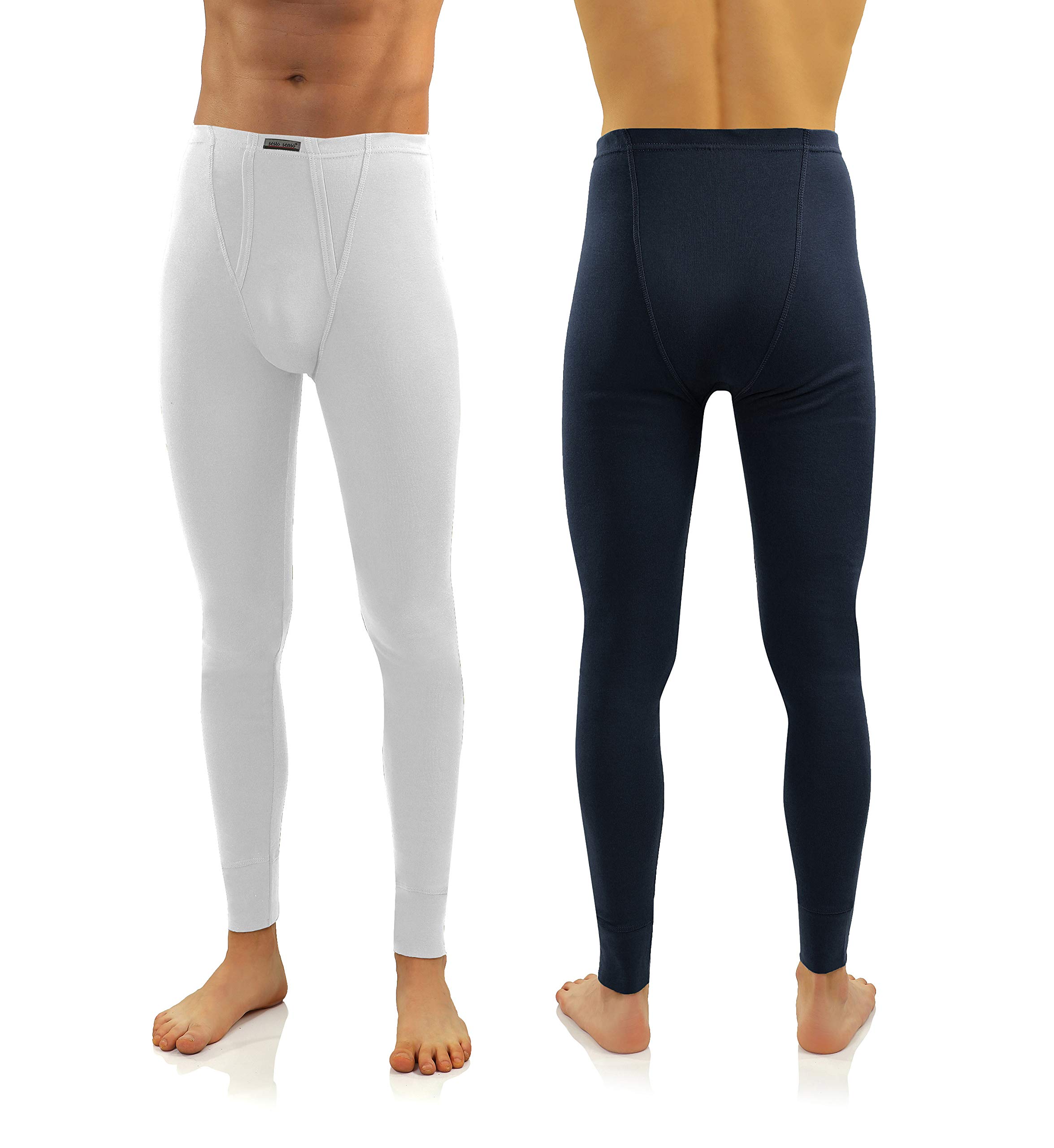 Sesto Senso 2-Pack Men's Thermal Underwear Long Johns - Warm Winter Base Layer for Cold Weather, Outdoor Activities & Sports