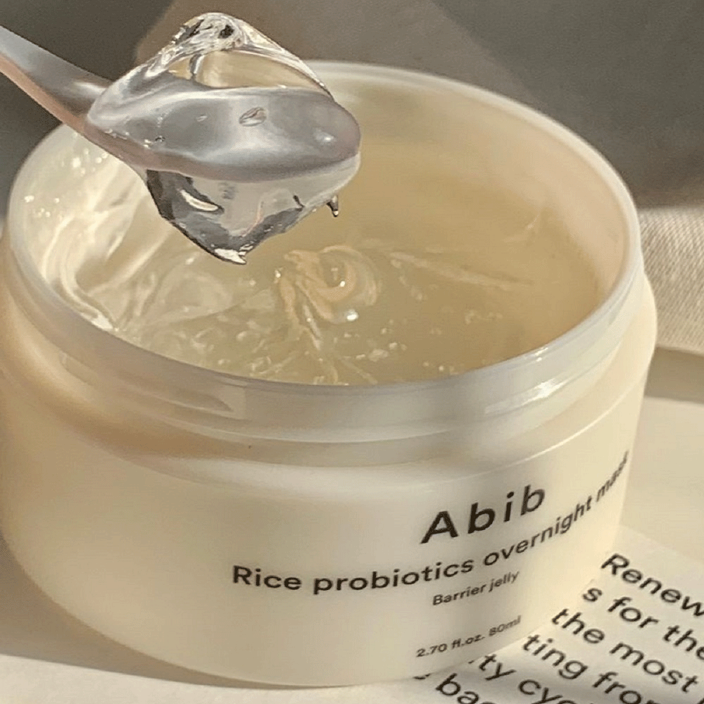 Abib Rice Probiotics Overnight Mask Barrier Jelly 80ml - Hydrating Korean Skincare for Dry Skin, Night Repair Treatment - Perfect for Overnight Moisturizing & Skin Barrier Protection