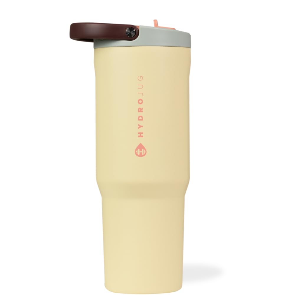 HydroJug Sport - 32oz Stainless Steel Water Bottle with Straw, Vacuum Insulated & Leakproof, Ergonomic Design for Gym & Outdoor Use, Reusable & Dishwasher Safe, Durable Tumbler with Rubber Base - Perfect for Workouts, Hiking, Travel & Daily Hydration