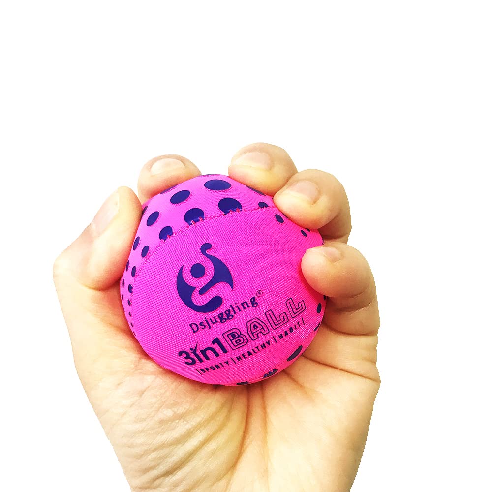 DSJUGGLING 4-Piece 60mm Washable Juggling Balls Set - 100g Each Soft Practice Balls for Beginners & Professionals (Pink) | Ideal for Circus Training, Stress Relief & Hand-Eye Coordination Exercises