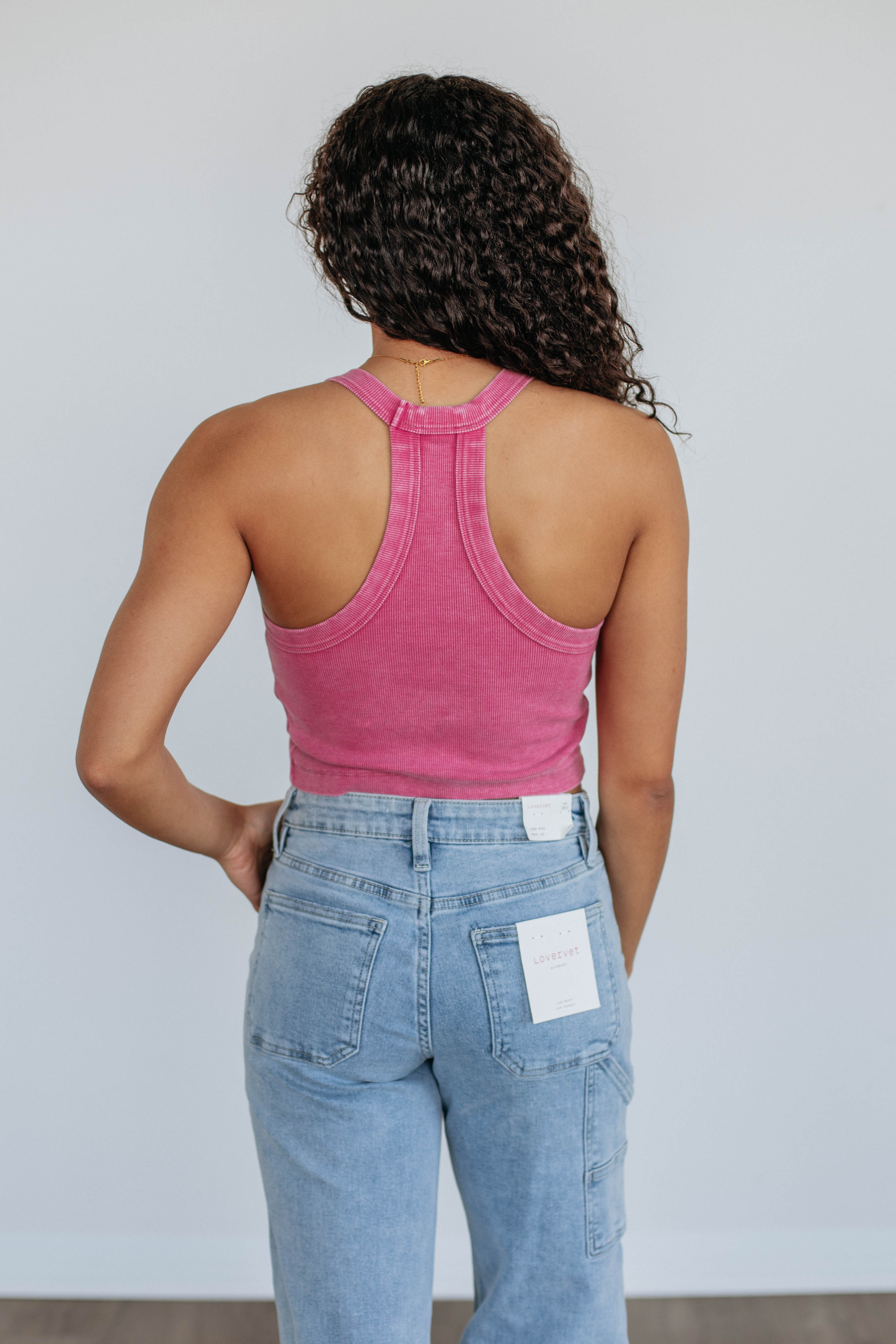 Chann Ribbed Tank Top for Women - Soft Stretchy Berry Red Casual Sleeveless Shirt - Perfect for Summer, Yoga, and Layering