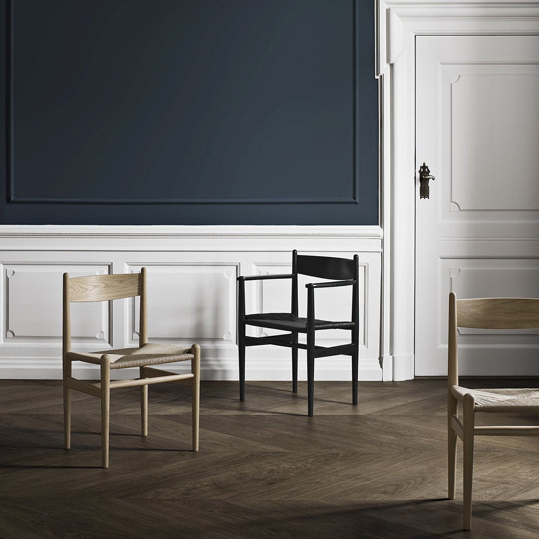 Carl Hansen & Son Wegner CH36 Chair - Mid-Century Modern Dining Chair, Solid Wood & Paper Cord Seat - Perfect for Dining Room, Kitchen, or Office Workspace