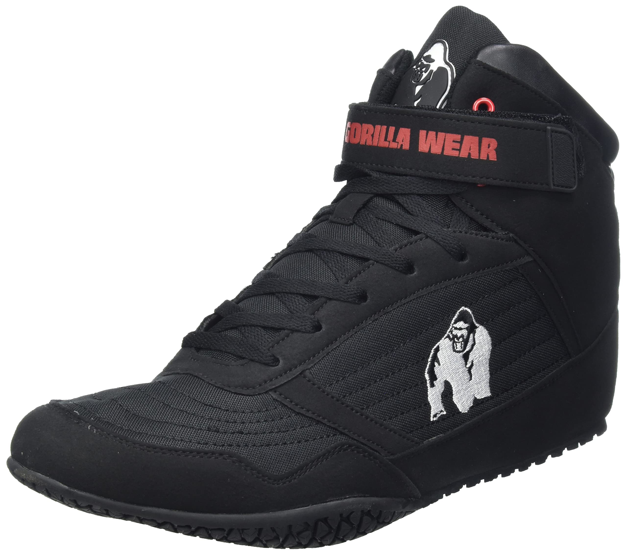 GORILLA WEAR High Top Weightlifting Shoes for Men & Women - Best for Squats, Deadlifts & Powerlifting - Stability & Support Training Shoes - Ideal for CrossFit, Gym Workouts & Strength Training (Red)
