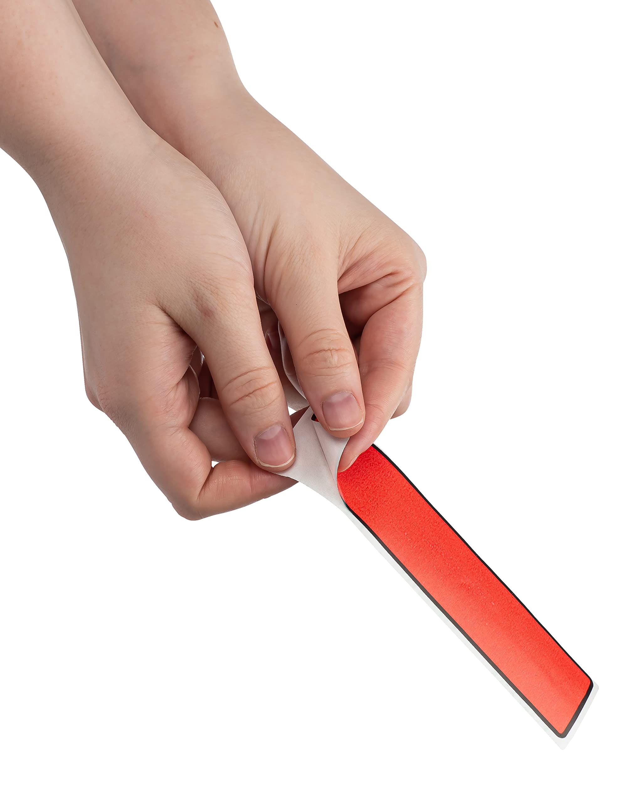 Carstens Adhesive Binder Spine Labels - 5 3/8” x 1 3/8” Self-Stick Stickers for 1.5” to 4” Ring Binders - 200-Pack Red Sticker Roll - Perfect for Office, School, and Home Organization
