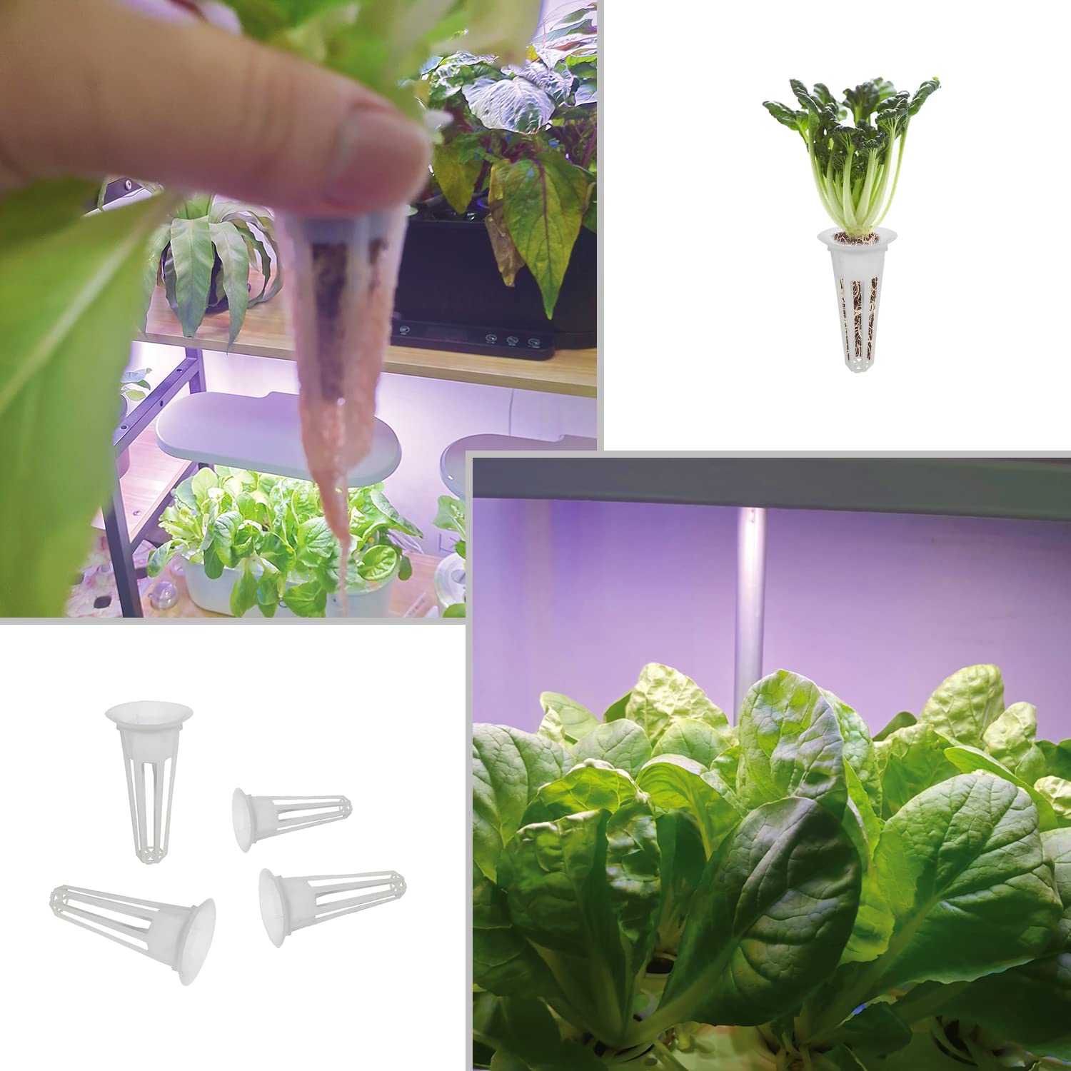 50pcs Aerogarden Replacement Grow Baskets - Seed Pod Baskets Compatible with Grow Sponges & Domes - Hydroponic Plant Growing Containers for Indoor Herb Garden, Kitchen Gardening & Home Hydroponics System