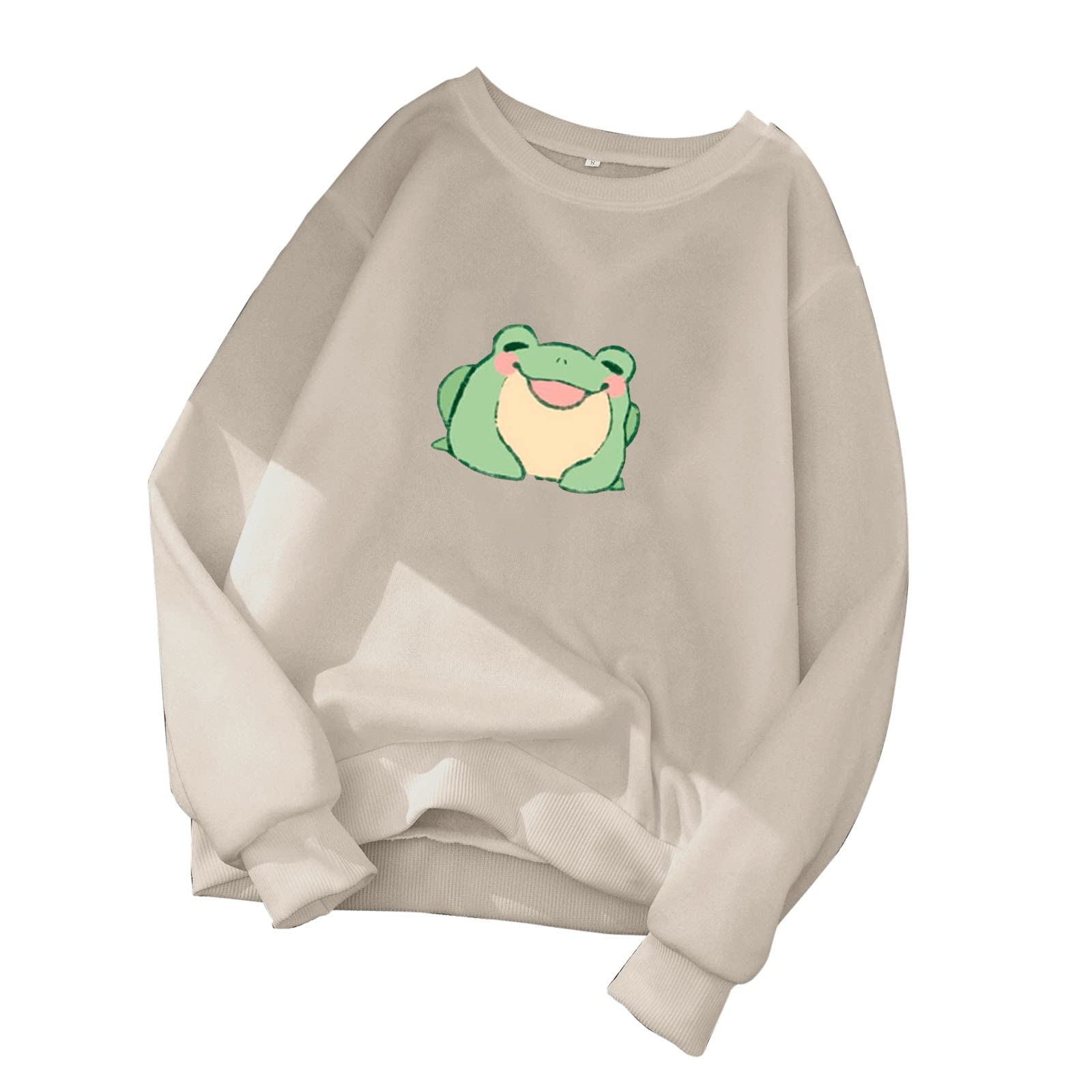 Fun Graphic Print Women's Cropped Hoodie - Round Neck Long Sleeve Pullover Sweatshirt for Casual Wear, Street Style & Winter Fashion