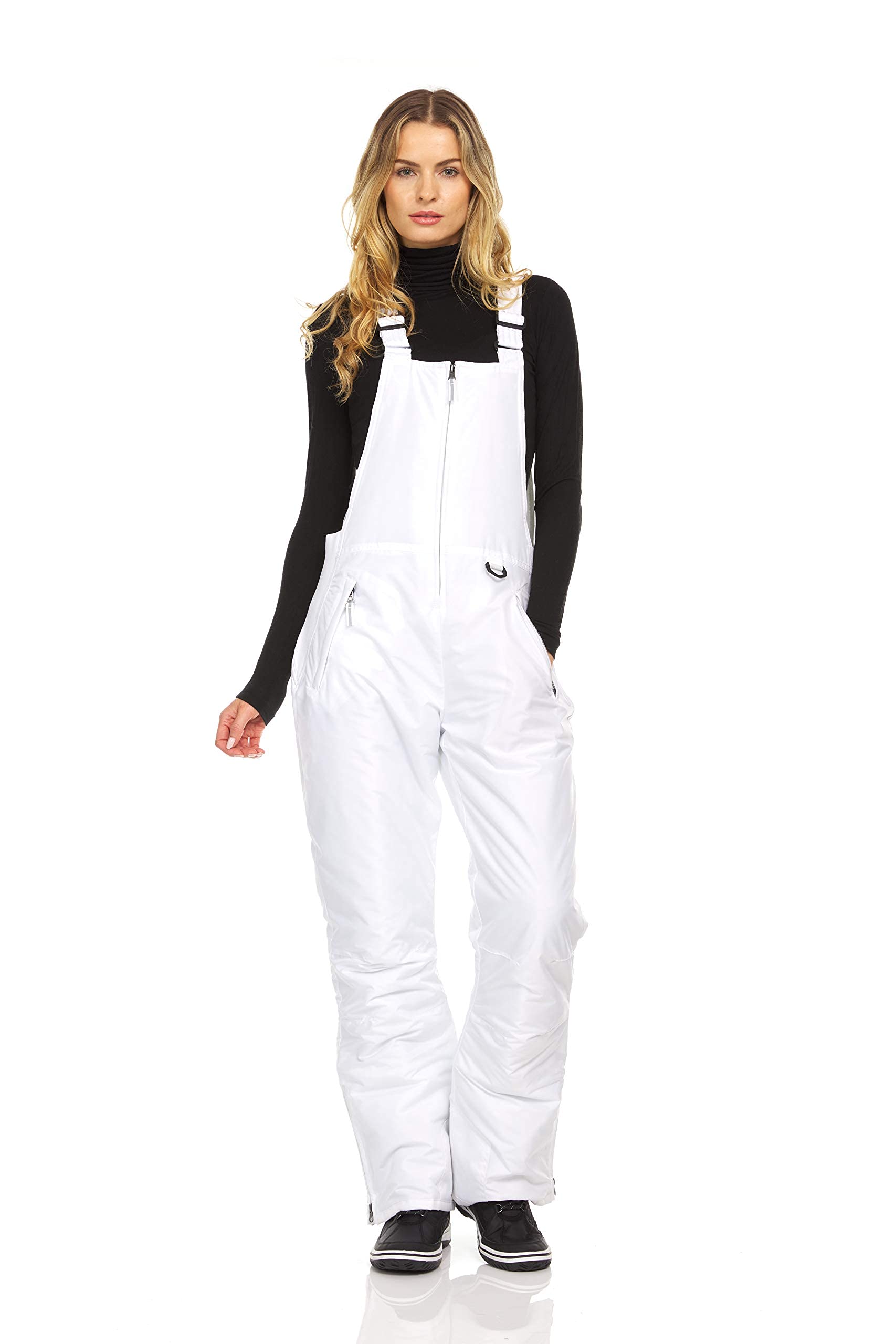 Arctic Quest Women's Insulated Waterproof Snow Bibs - Water Resistant Ski Pants for Snowboarding & Winter Sports - Warm Overalls for Cold Weather Adventures