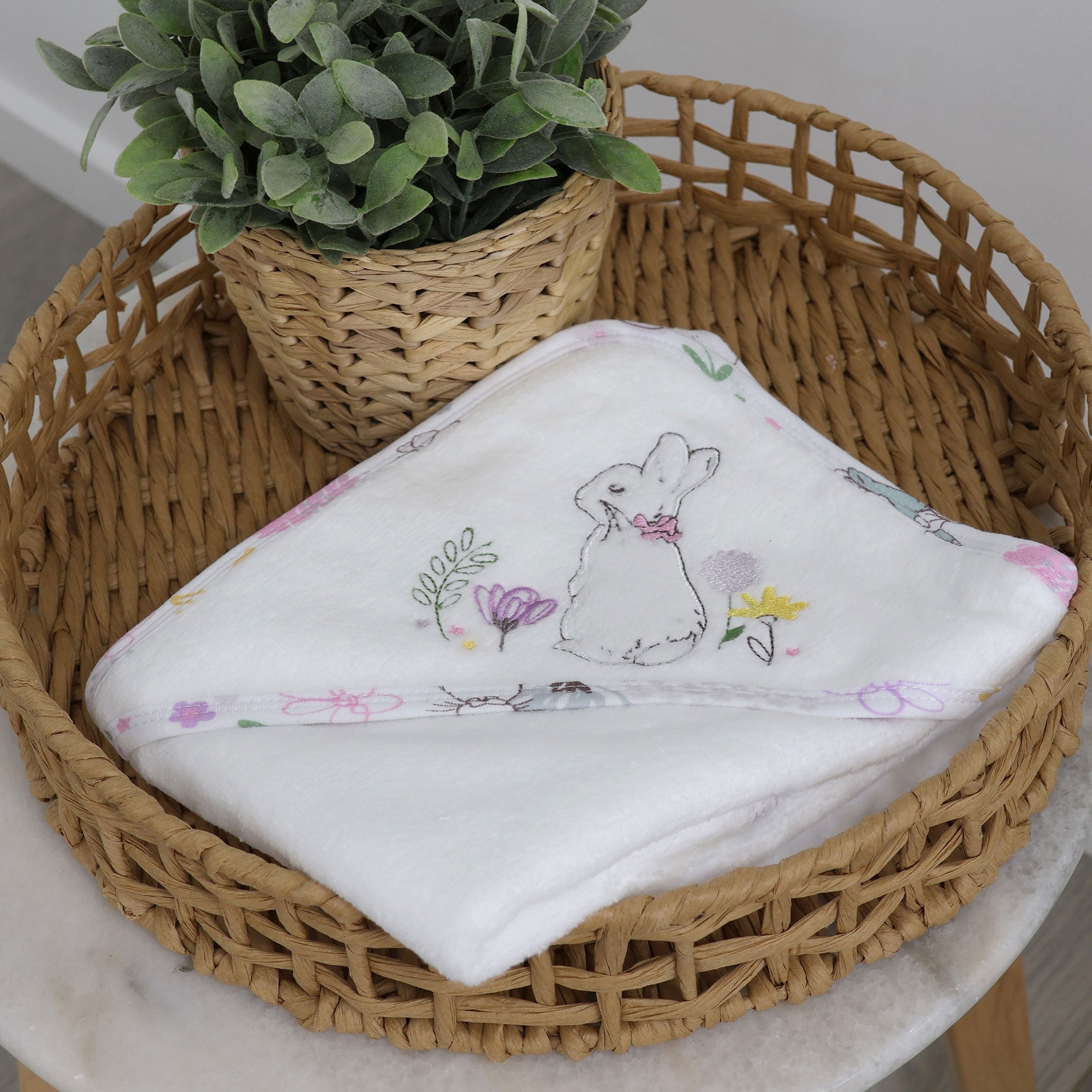 Peter Rabbit 'New Adventure' Hooded Towel for Kids - Soft Pink Baby Bath Towel with Hood for Toddlers & Infants - Perfect for Bath Time, Swimming, and Beach Outings