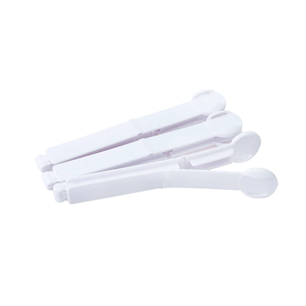UPKOCH 5Pcs White Food Storage Clips - Reusable Snack Bag Sealer Clamps for Kitchen, Chips, Cereal & Fresh Produce | Perfect for Pantry Organization & Airtight Food Preservation