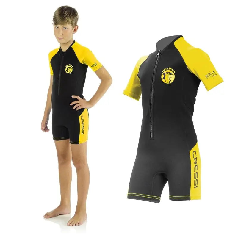 Cressi Little Shark 3 Kids Wetsuit for Swimming & Snorkeling - UV Protection & Comfort Fit for Children Ages 3-14 Years - Perfect for Pool, Beach & Water Sports Activities