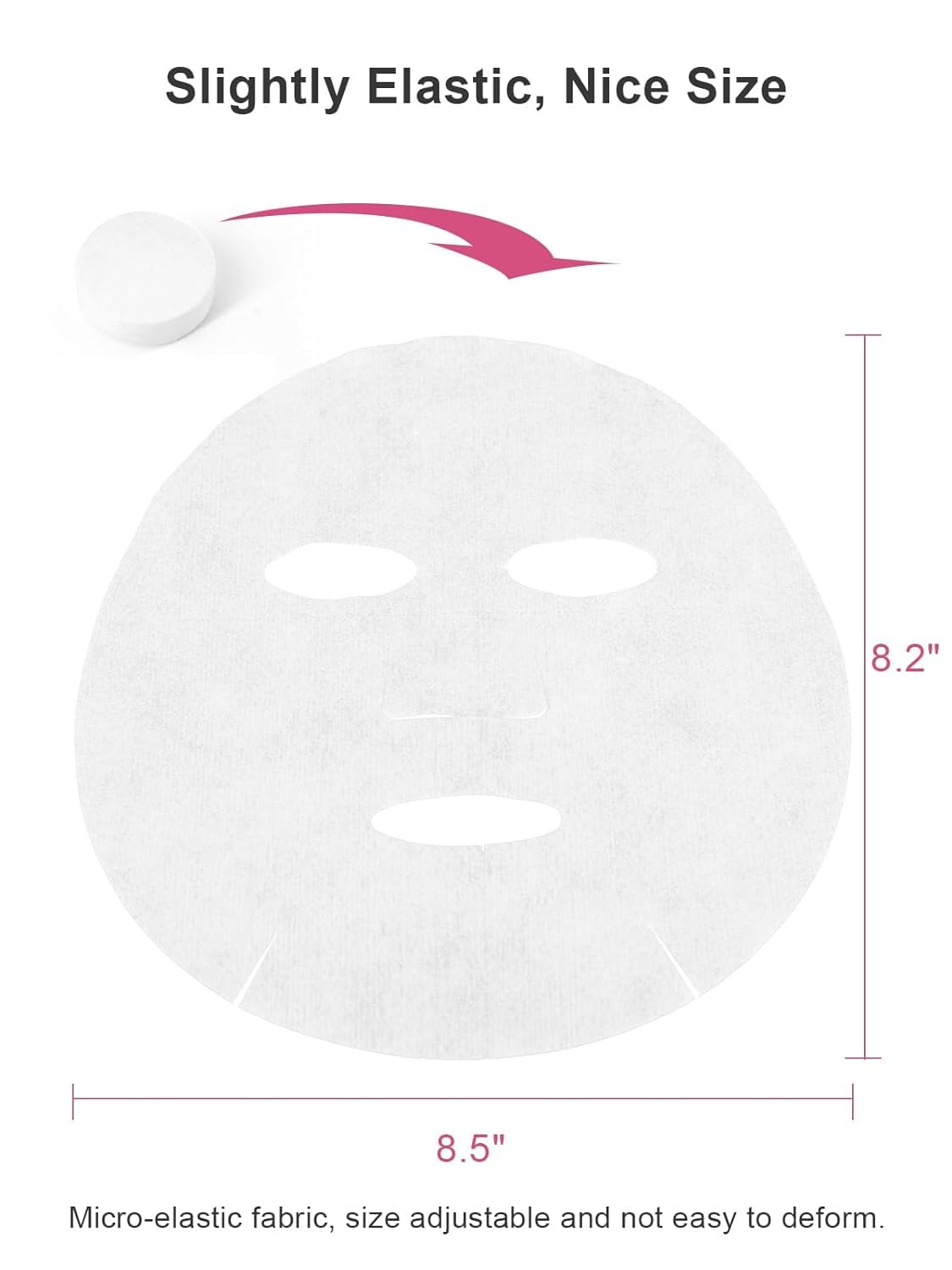 40 Pcs Compressed Facial Mask Sheets | Pre-Cut Non-Woven Fiber Paper | Natural Spa Skin Care for Women & Girls | Hydrating Facial Cream Application | Perfect for At-Home Spa & Beauty Routine