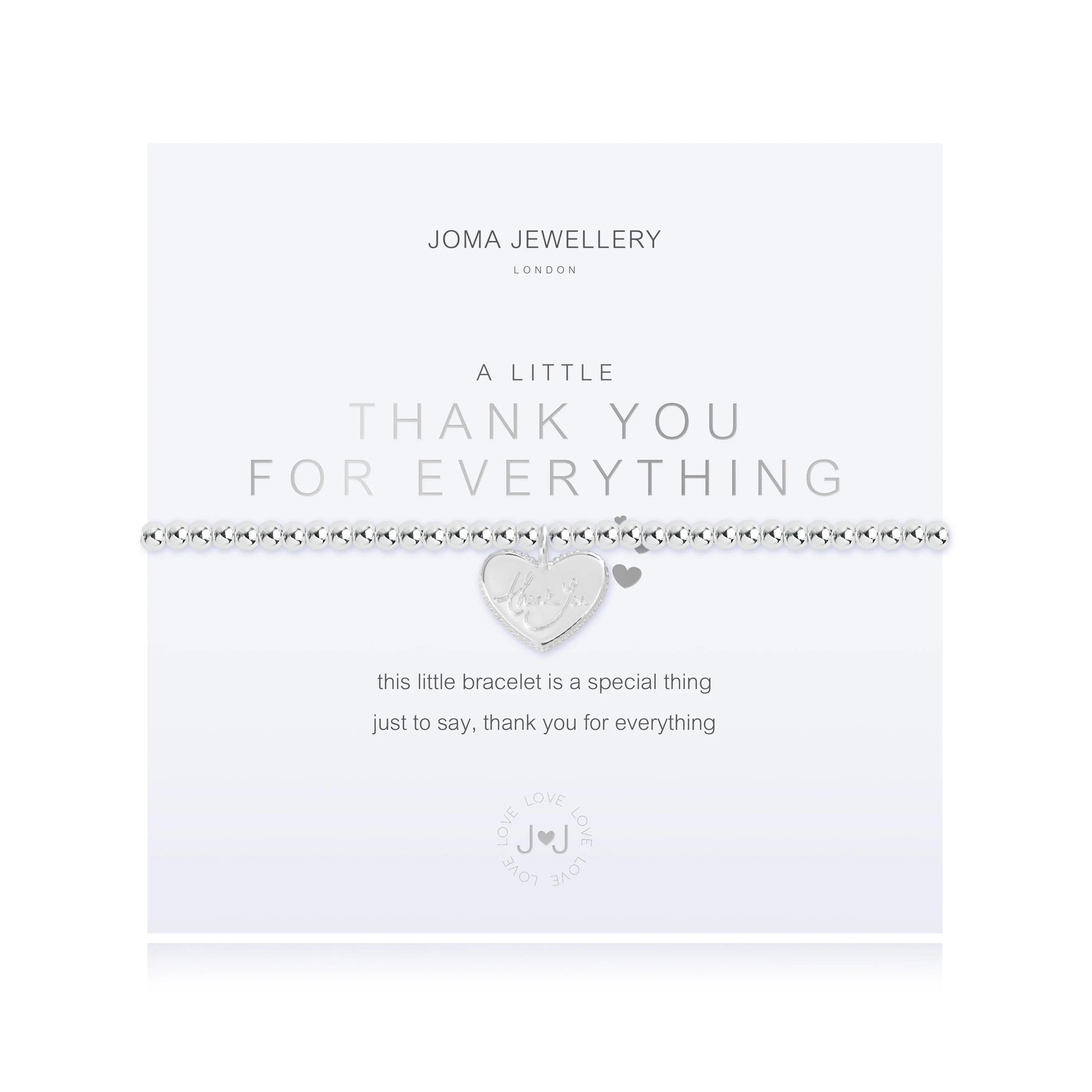 Joma Jewellery 'Thank You For Everything' Bracelet - Elegant & Thoughtful Gift for Women, Perfect for Birthdays, Anniversaries & Appreciation Gifts
