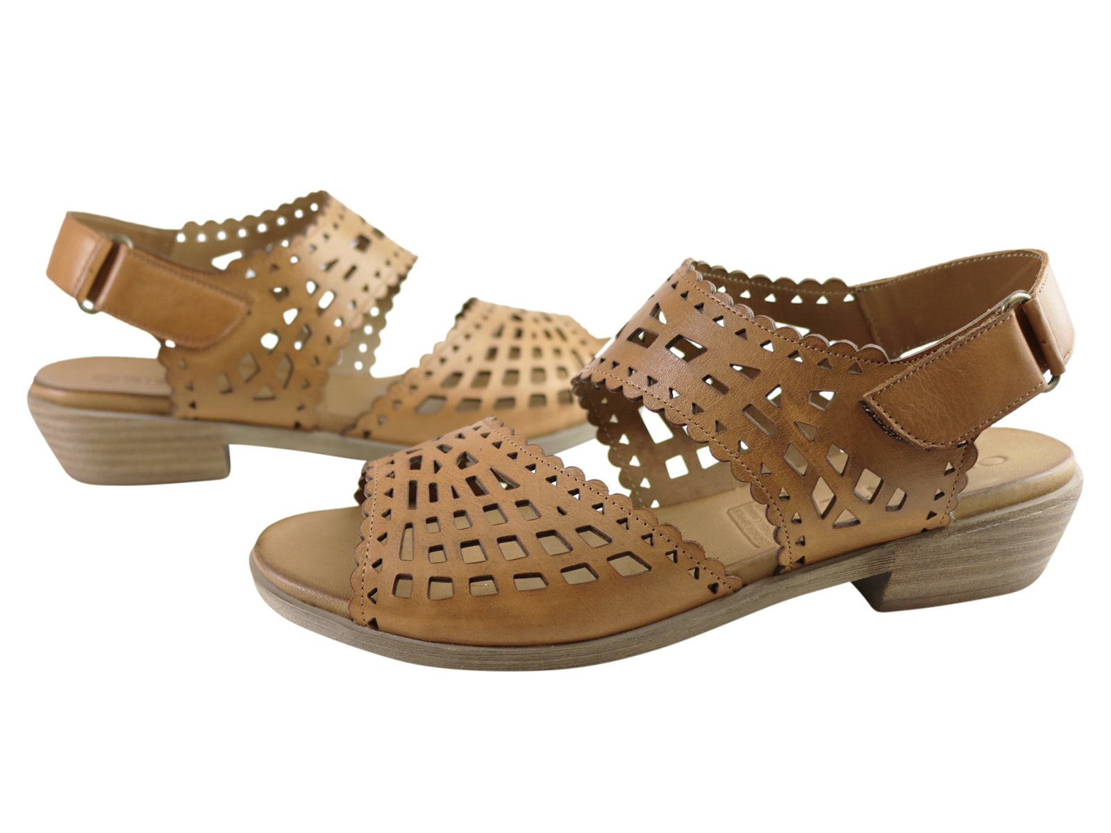Orizonte Kelvy Women's Comfortable Leather Low Heel Sandals - European Style Summer Casual Shoes for Walking, Travel & Beach Outfits