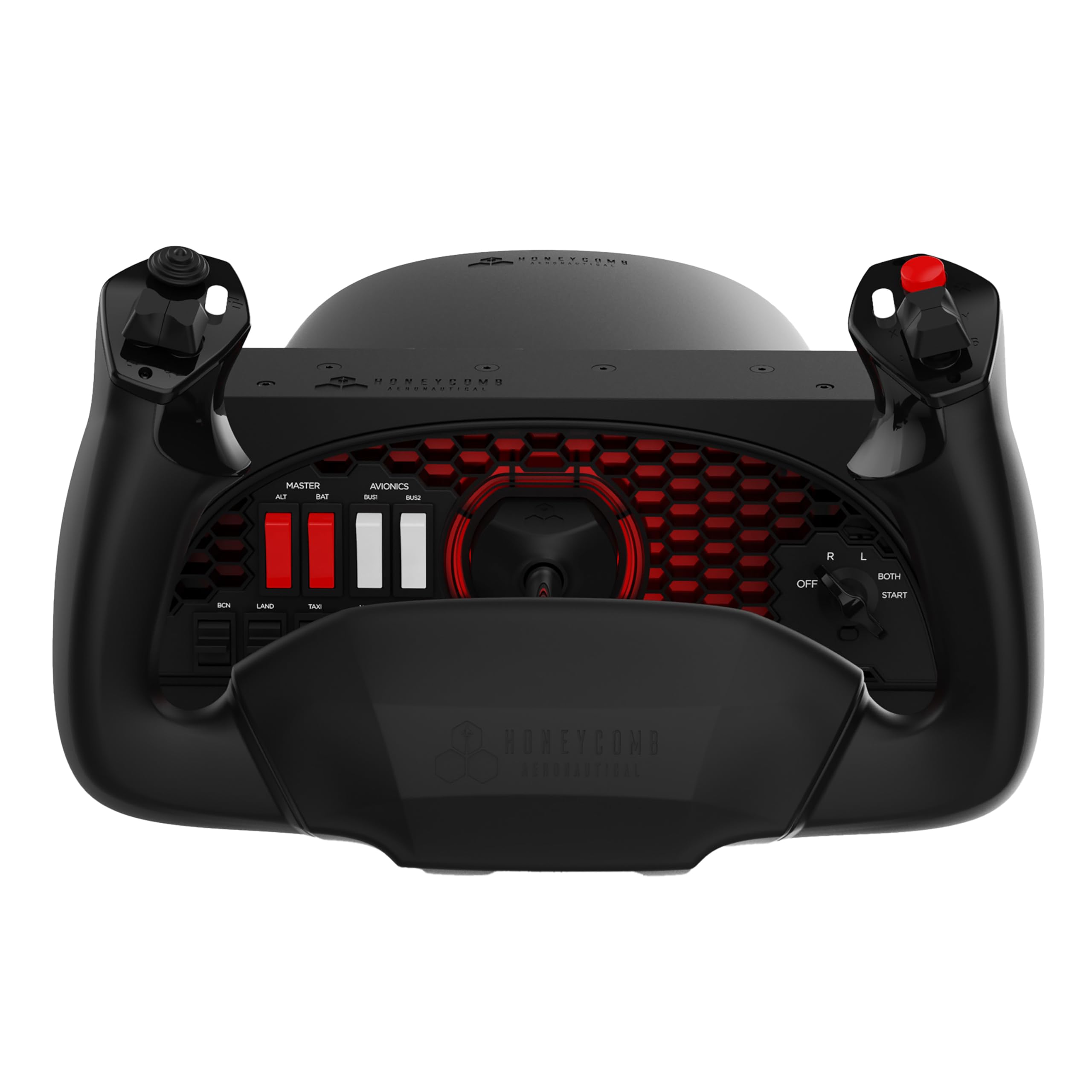 Honeycomb Aeronautical Alpha Flight Controls Yoke & Switch Panel for Flight Simulator - Professional USB Yoke System with Dual Throttle for PC, X-Plane & Microsoft Flight Simulator - Perfect for Home Cockpit & Aviation Training