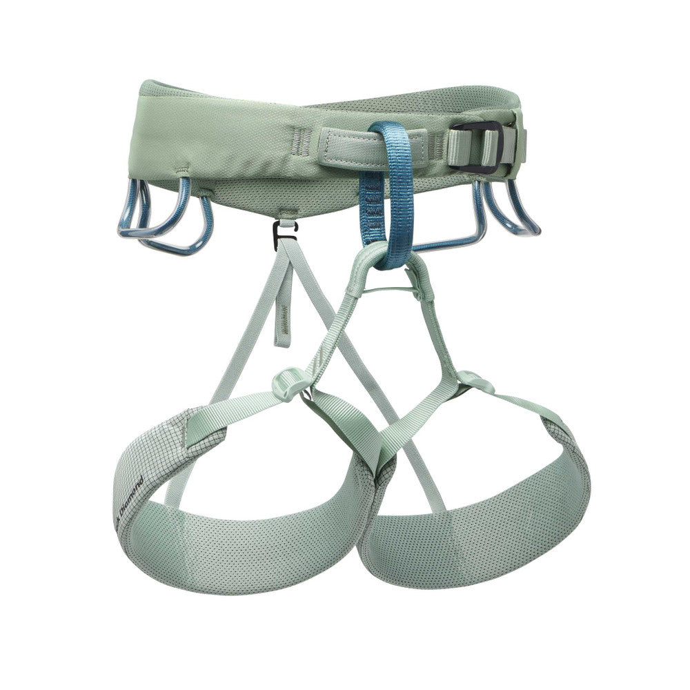 Black Diamond Momentum Harness for Women - Rock Climbing & Mountaineering Gear - Lightweight & Adjustable for Outdoor Adventures