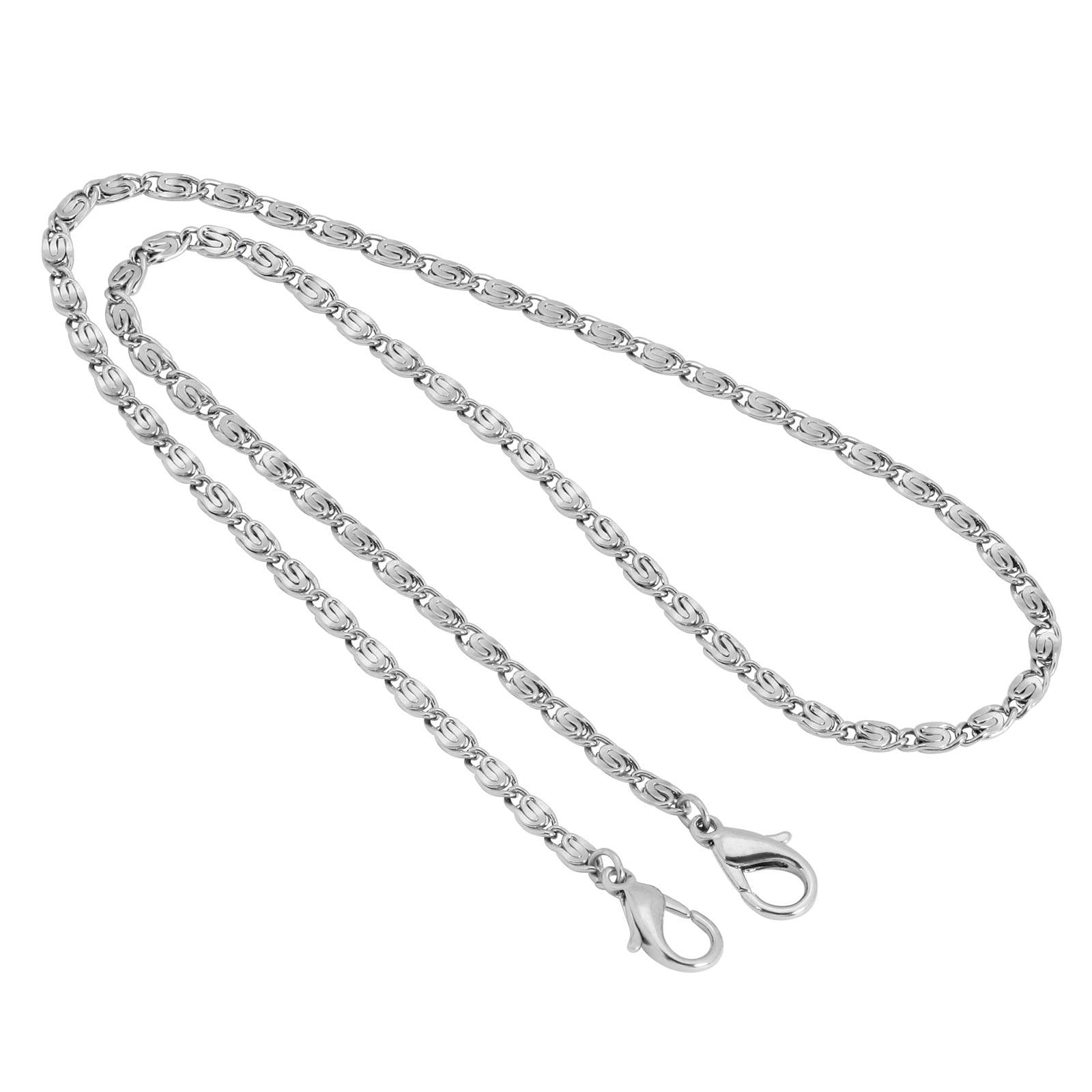 1928 Jewelry Elegant Link Face Mask Chain Holder - 22 Inch Gold & Silver Mask Lanyard for Women & Men - Perfect for Work, Travel, and Daily Wear