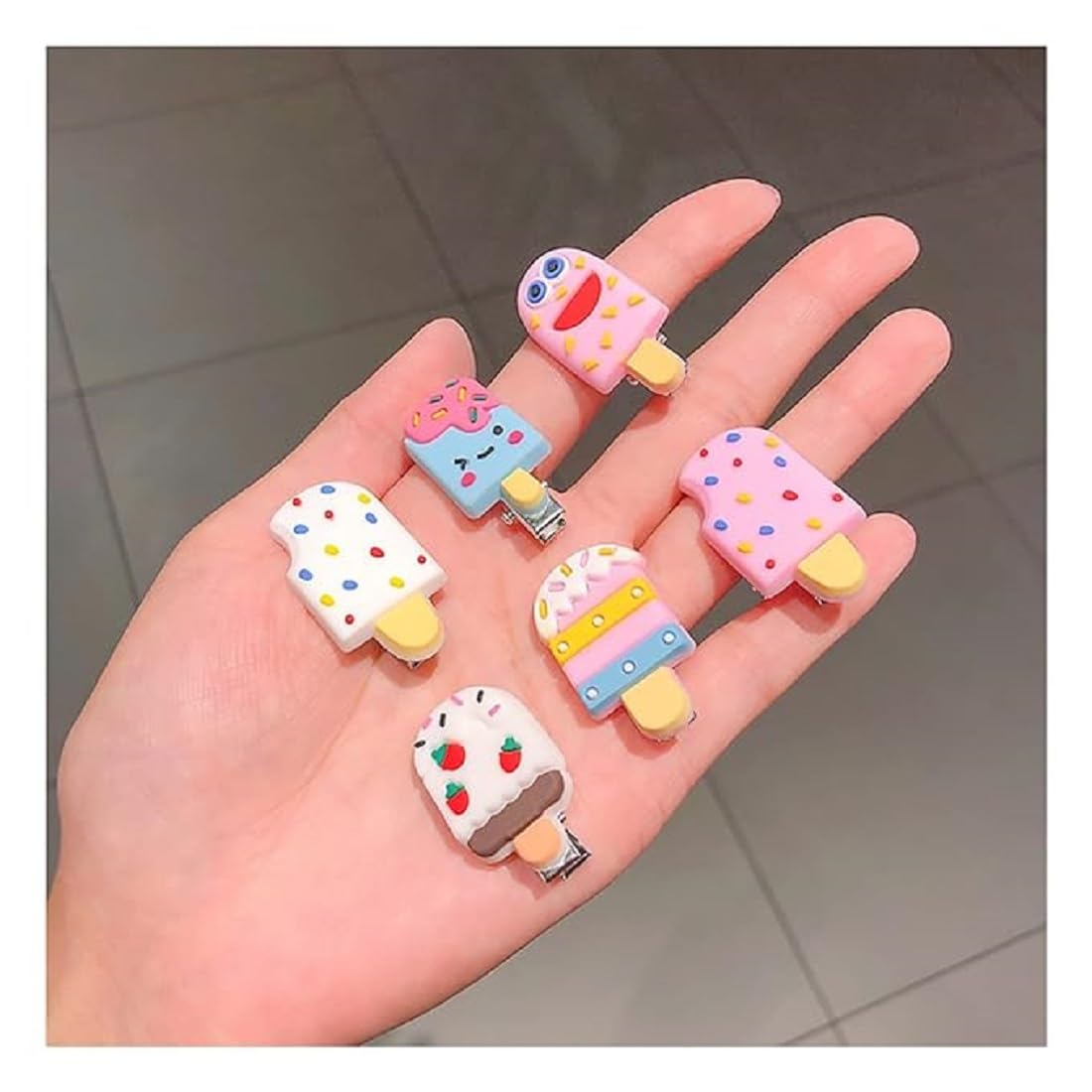 Abrish Multi Unicorn Cartoon Hair Clips for Girls - Cute Animal Character Hair Accessories with Mix Designs - Perfect for School, Parties & Everyday Wear