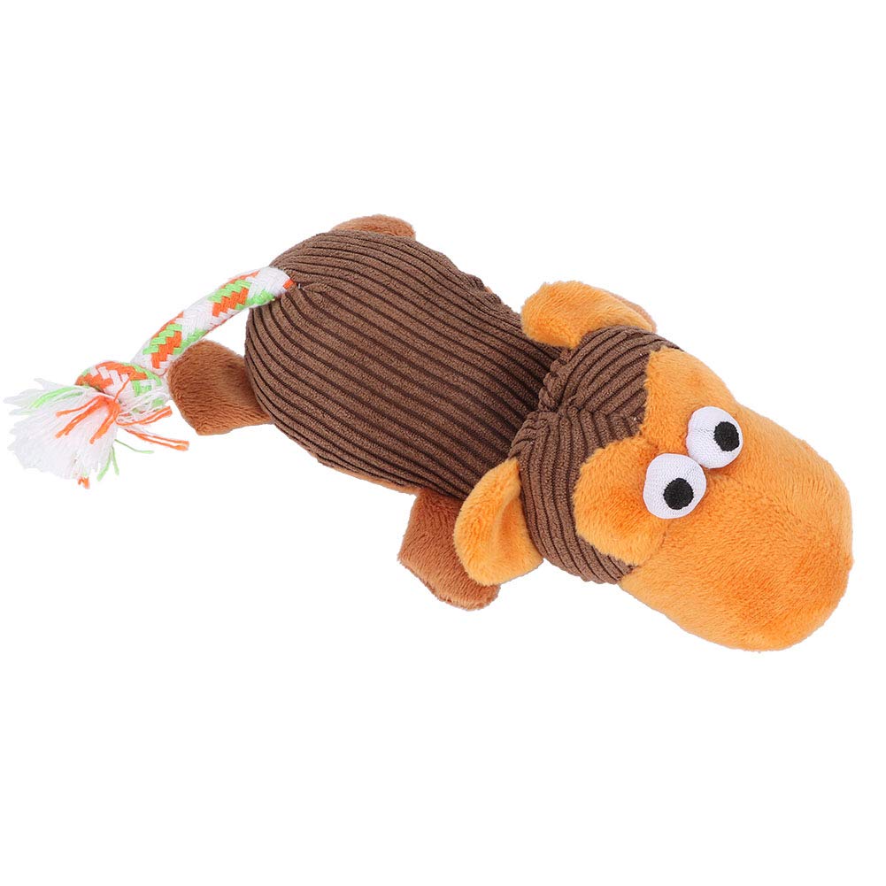 Zerodis 2 Pack Squeaky Dog Toys - Durable Chew Toys with Squeakers, Soft Plush Duck & Monkey Puppy Toys for Teething, Small, Medium & Large Dogs - Perfect for Playtime, Training & Anxiety Relief