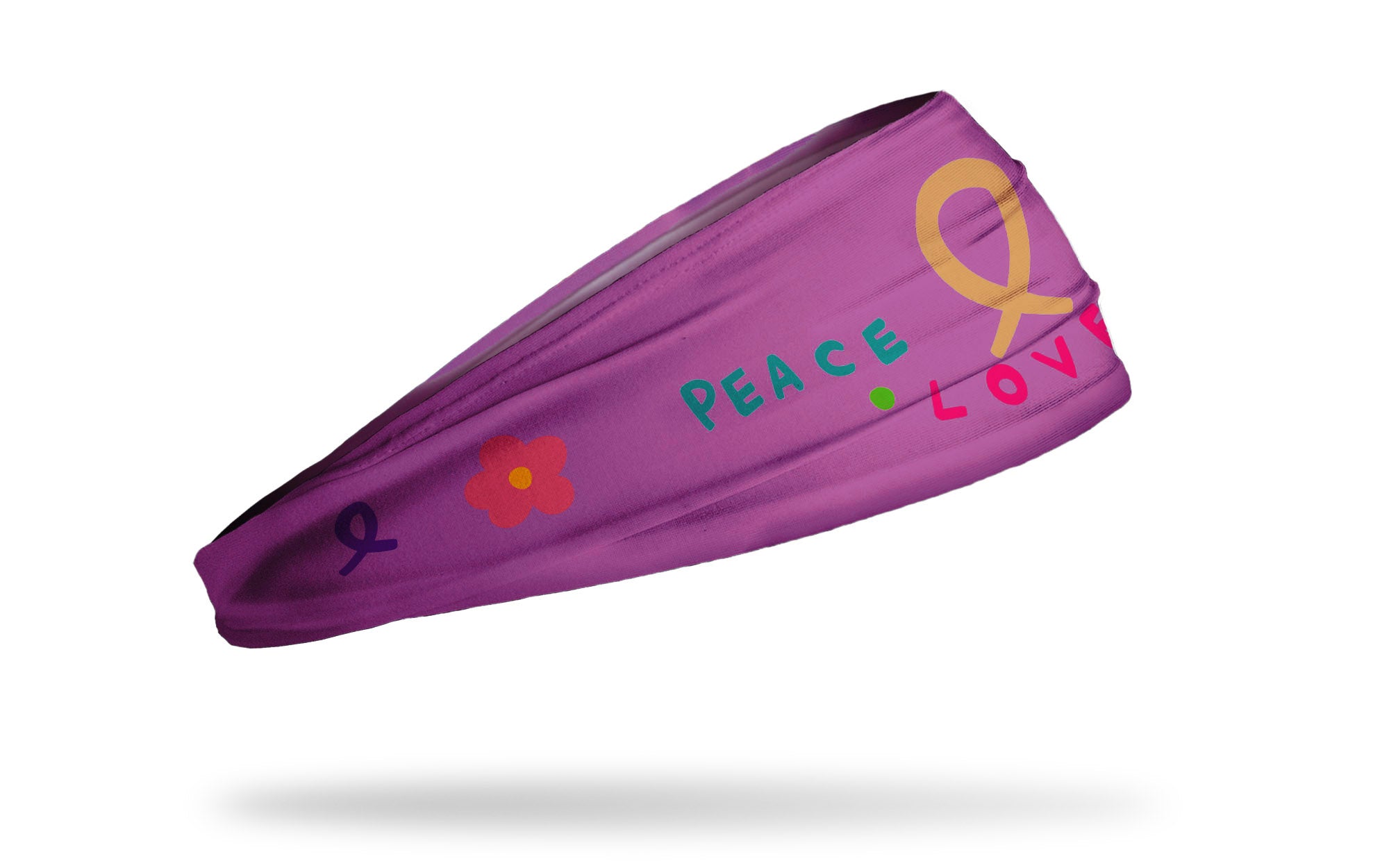 Nyla's Peace Love Cure Big Bang Lite Headband - Soft Stretchy Yoga Headband for Women, Workout, Running, Sports & Everyday Wear - Trendy Hair Accessory for Fitness, Gym & Casual Outfits