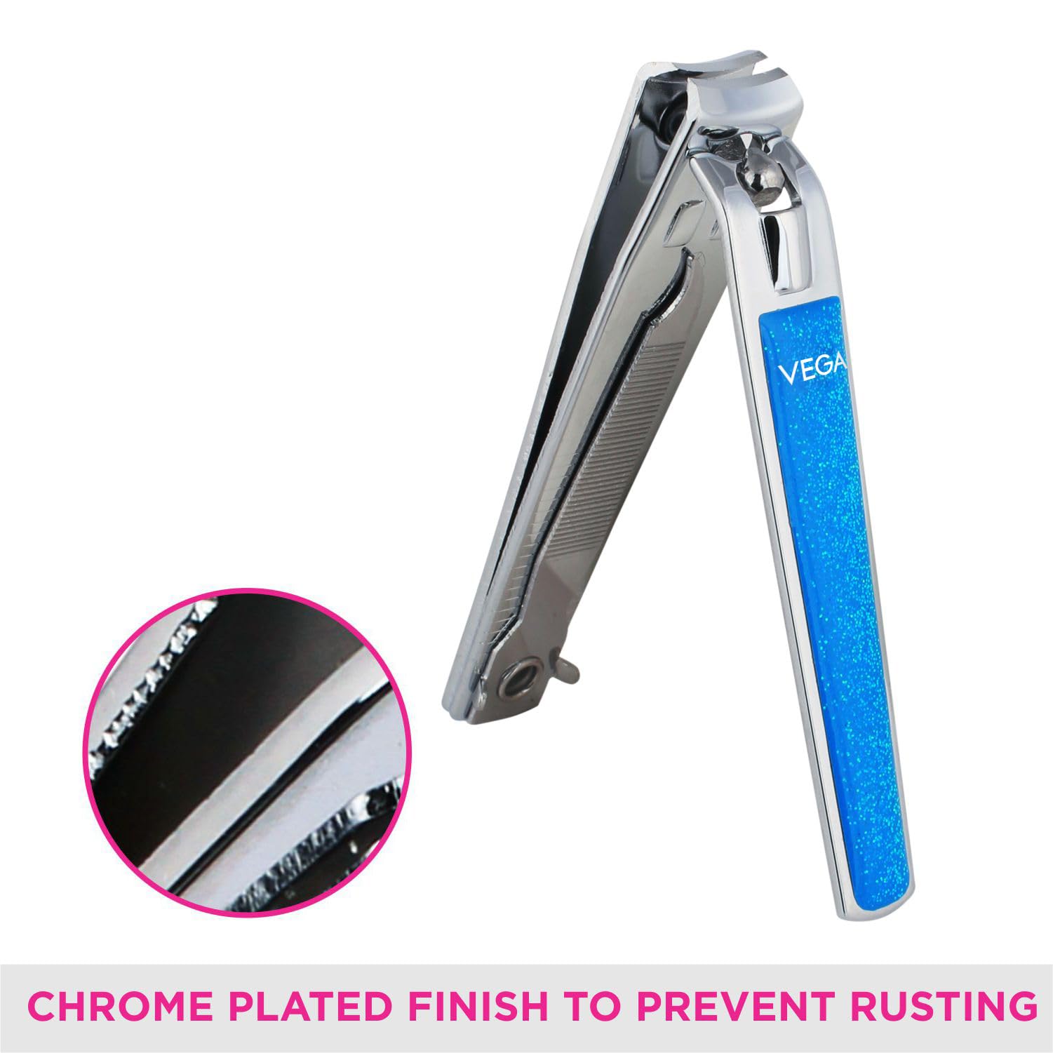 Premium VEGA Large Nail Clipper Set (2-Pack) - Heavy Duty Stainless Steel Toenail & Fingernail Clippers for Men & Women - Perfect for Travel, Home, and Salon Use
