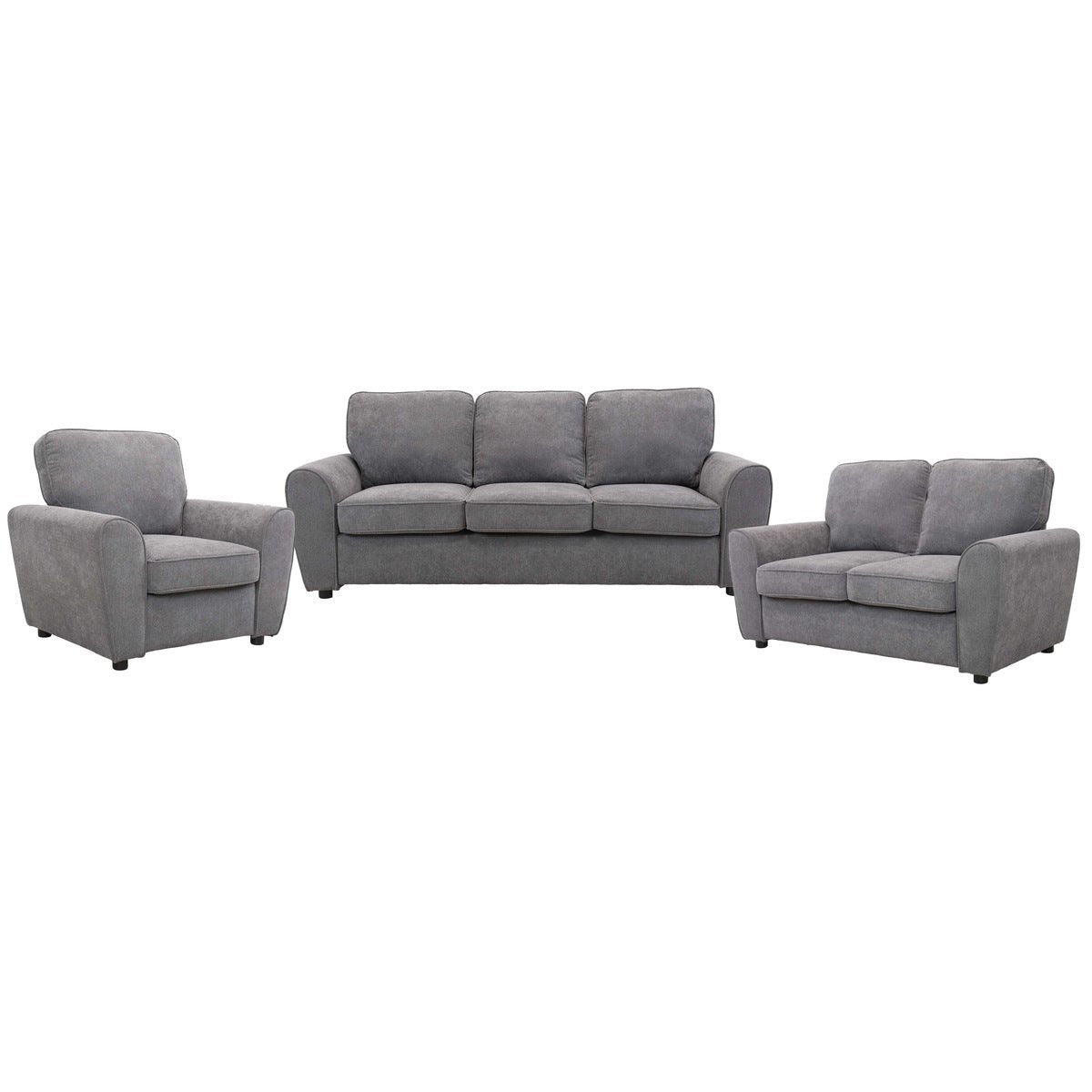 Bethany Collection Grey Fabric Loveseat - Perfect for Living Rooms, Apartments & Cozy Spaces