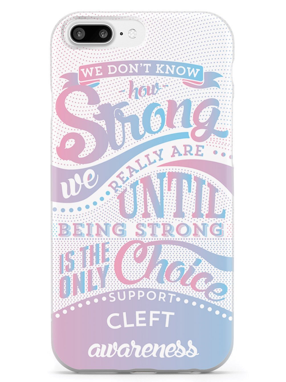 Inspired Cases - iPhone 7 Plus Case - 3D Textured Protective Cover for Apple iPhone 7 Plus - Cleft Awareness Support - Durable & Stylish - Perfect for Daily Use, Travel, and Outdoor Activities
