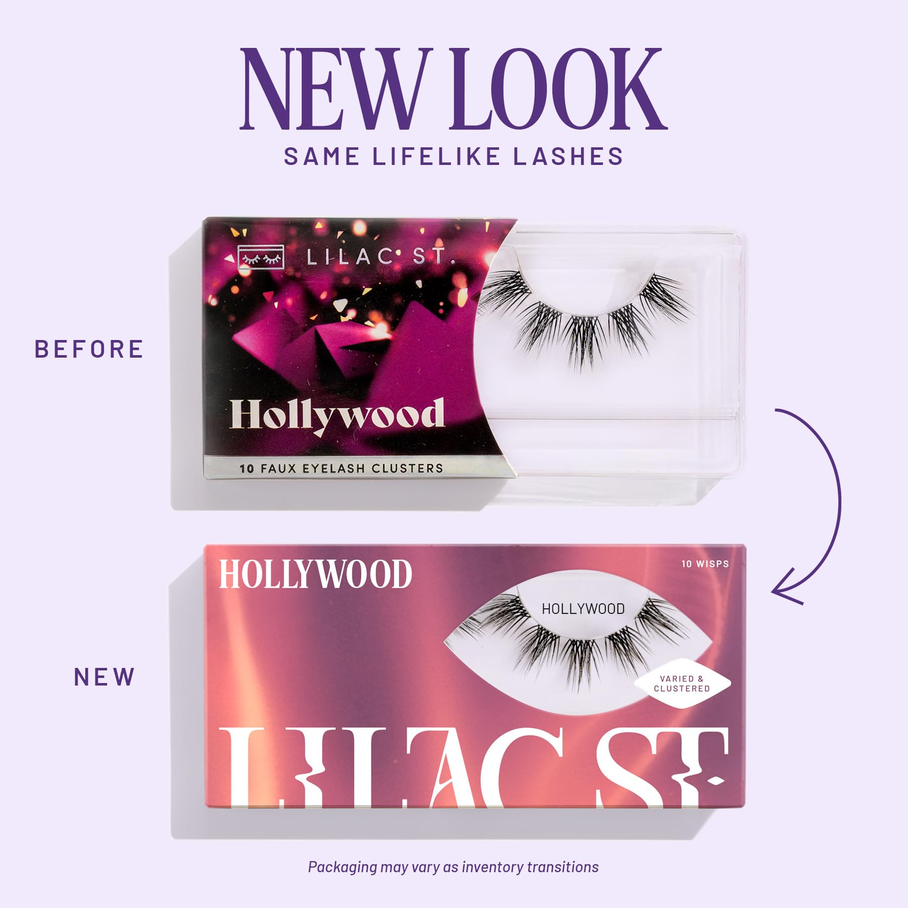 Lilac St Hollywood Glamorous Faux Eyelash Clusters 16mm - Wispy & Spiky DIY Lash Extensions - Lightweight Natural Looking Lashes - Korean Silk Vegan Cruelty Free - Lasts 10 Days - Perfect for Weddings, Parties & Special Occasions
