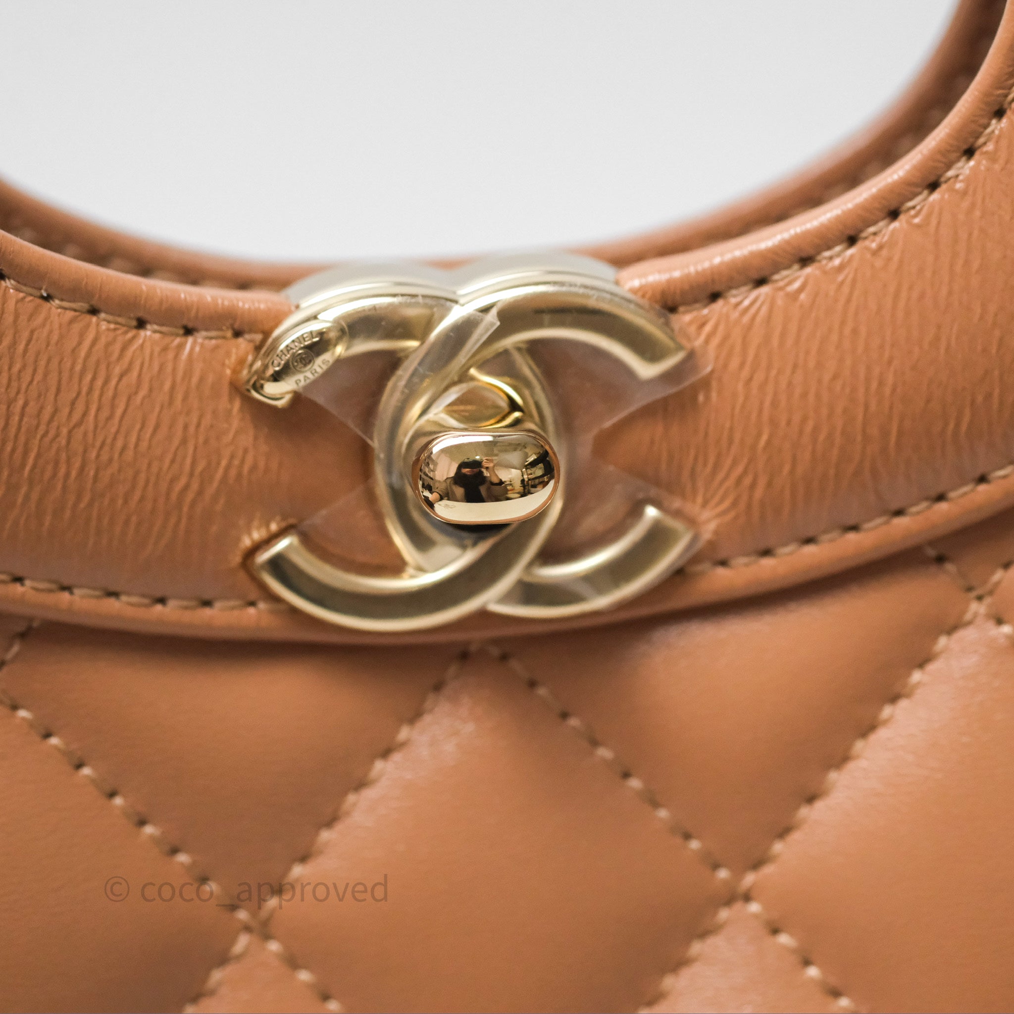 Chanel 31 Mini Bag in Beige Shiny Lambskin Leather with Gold Hardware - Elegant Crossbody Purse for Women, Perfect for Date Night & Special Occasions