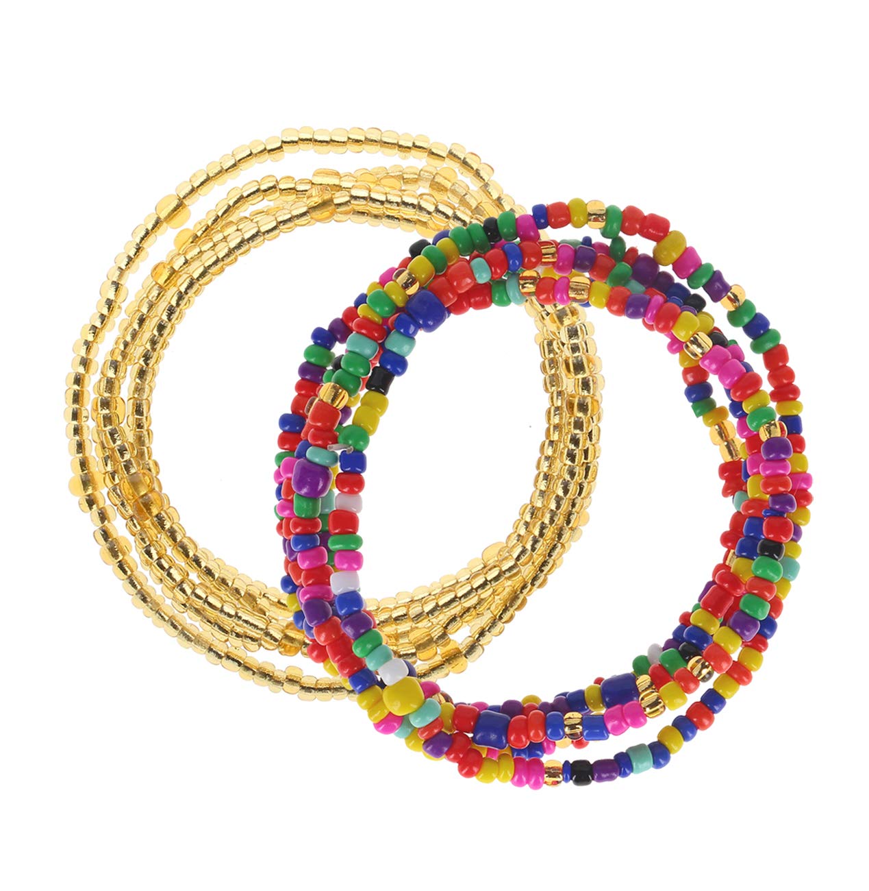 African Waist Beads for Women - Handmade Beaded Belly Chain Body Jewelry, Waist Chain Accessory for Belly Dance, Festival, Beach Wear and Body Positivity