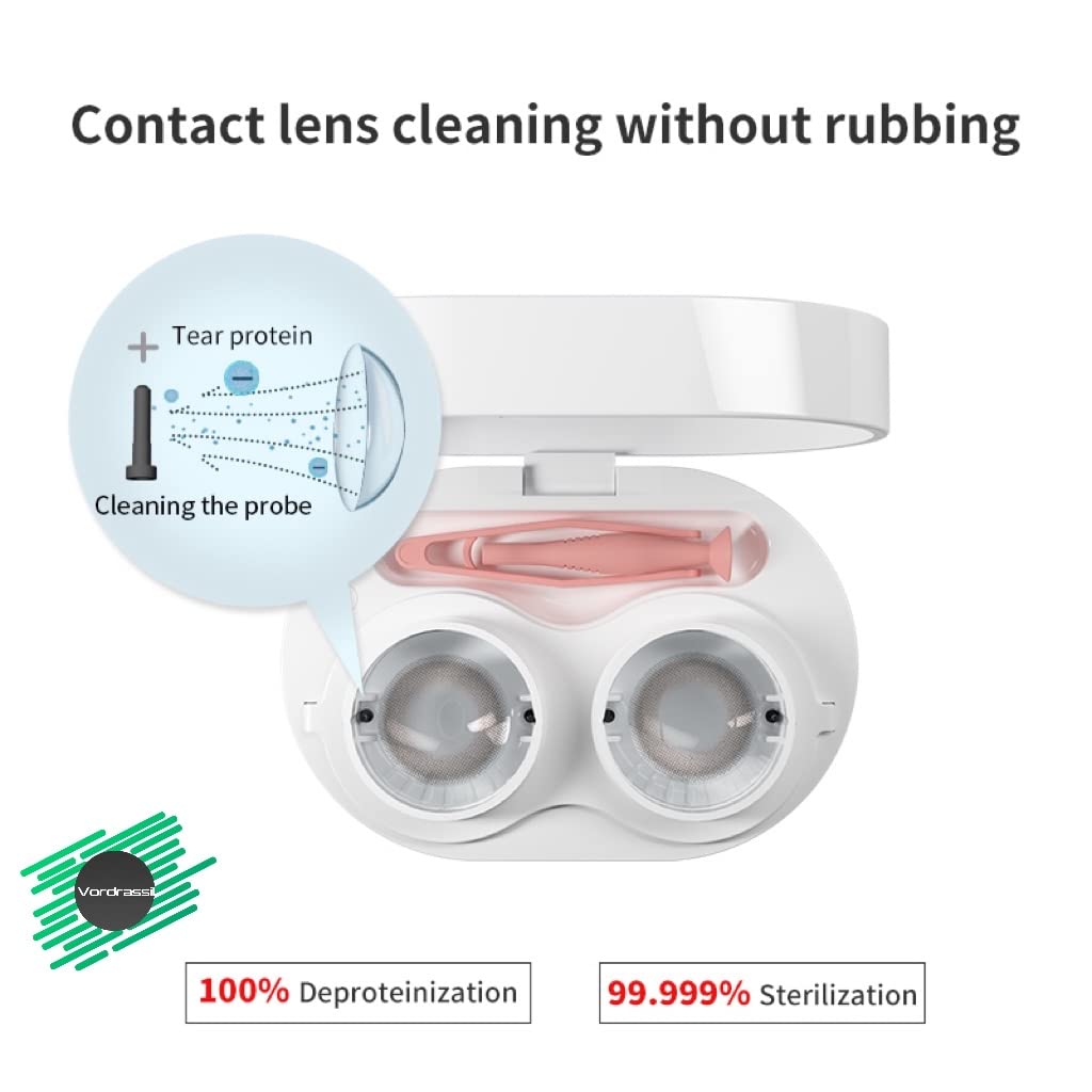 MV7 Contact Lens Cleaner & Hydration Machine - Automatic Cleaning & Disinfecting Solution for Daily Soft Contacts Care | Perfect for Travel, Home & Office Use