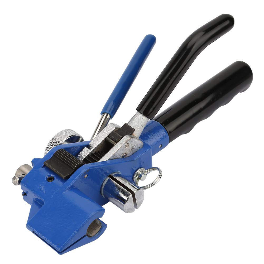 Heavy Duty Cable Tie Gun with Adjustable Tightening Knob & Anti-Slip Rubber Handle - Corrosion Resistant Stainless Steel Zip Tie Fastening Tool for Electrical Wiring, HVAC, Automotive & Industrial Applications