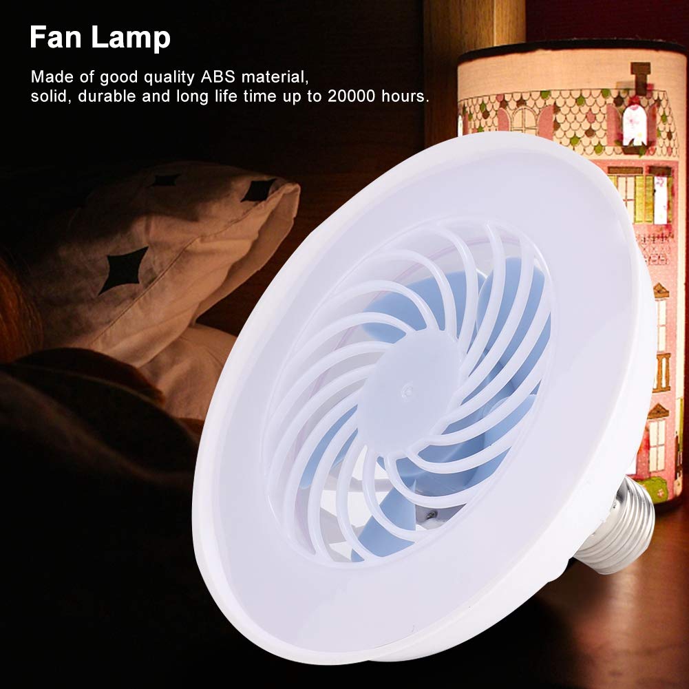 Ultra-Thin LED Ceiling Fan Light - 12W 3500-4000K White Light, Anti-Glare Modern Fan Lamp with Invisible Blades for Home, Bedroom, Office & Night Market - Perfect for Cooling & Lighting Small Spaces