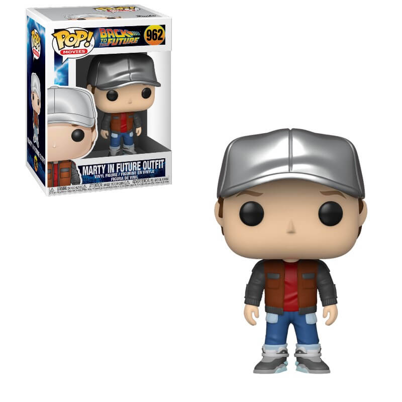 Back to The Future Pop! Vinyl Figure - Marty McFly in Future Outfit (962) | Funko Collectible Toy for Movie Fans & Gift for Sci-Fi Lovers | Perfect for Display, Collections & Nostalgic Decor