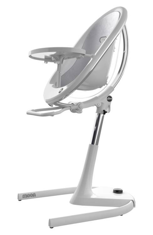 Mima Moon 2G Modern Baby High Chair with Adjustable Height & White Base - Perfect for Dining, Feeding & Playtime at Home