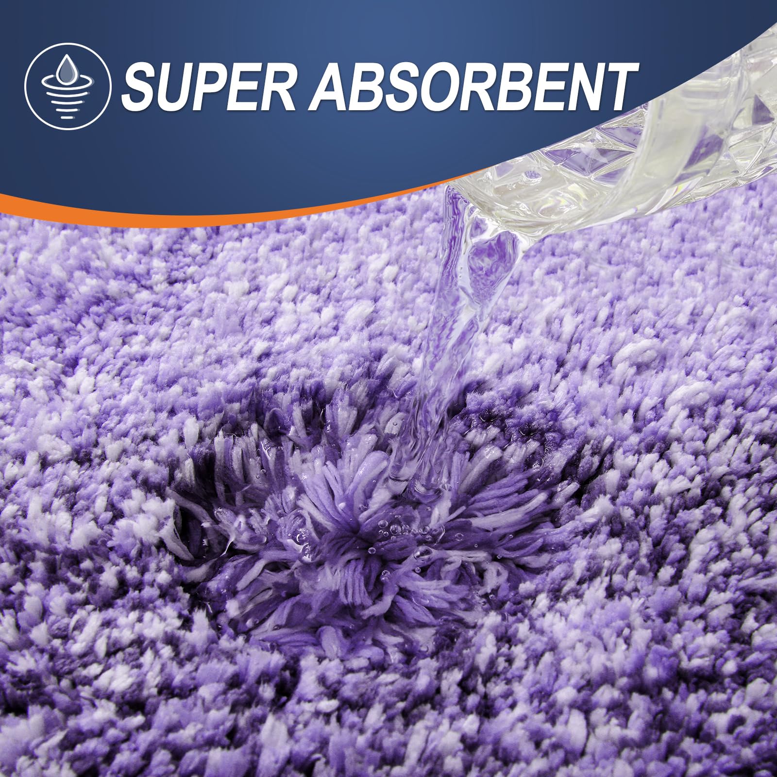 OLANLY Extra Soft Absorbent Microfiber Bathroom Rug Mat 47x17 - Non-Slip Plush Shaggy Bath Carpet for Bathroom Floor, Tub & Shower | Machine Washable | Violet | Perfect for Cozy Bathrooms & Spa-Like Showers