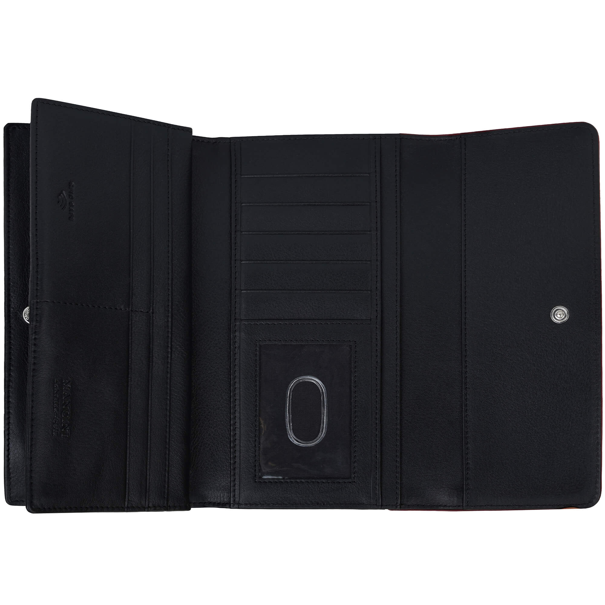 Mancini Sonoma Women's RFID Blocking Quad Fold Wallet - Secure & Stylish Leather Wallet for Everyday Use, Travel & Shopping
