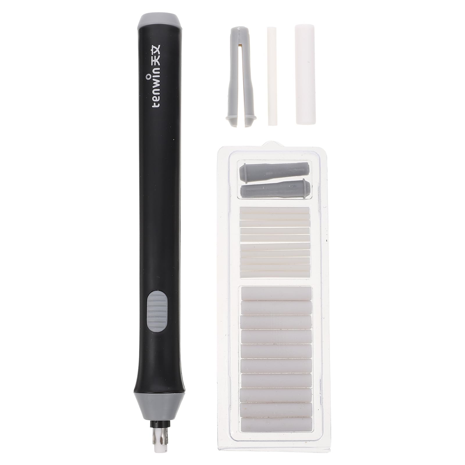 Operitacx Electric Eraser Set with 10 Refills - Battery-Free Precision Eraser for Artists, Sketching, Drawing & Painting - Perfect for Detailed Artwork and Professional Sketching Tools